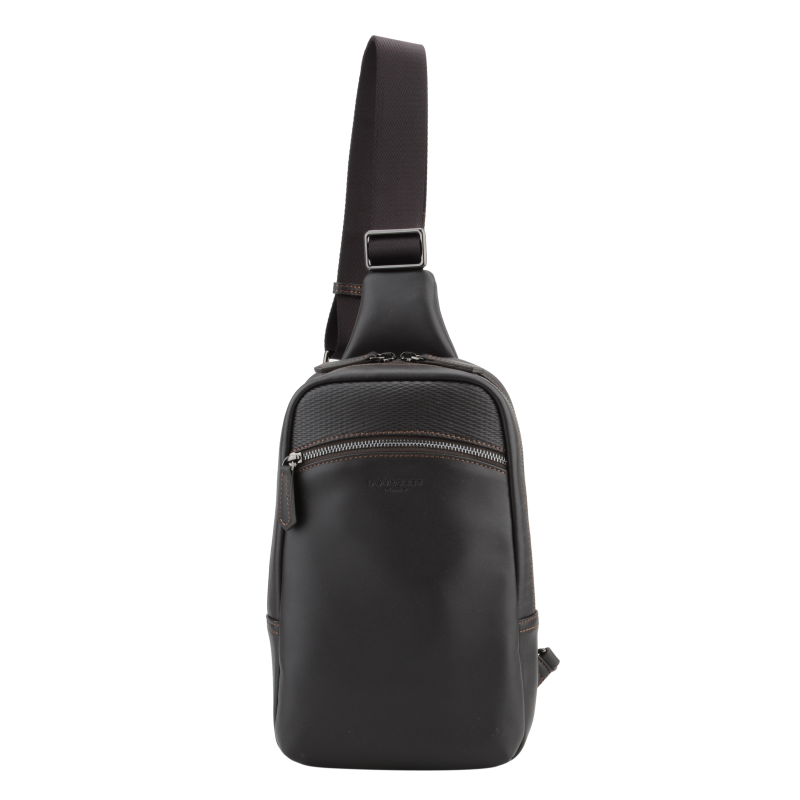 Calfskin leather shoulder bag POURCHET