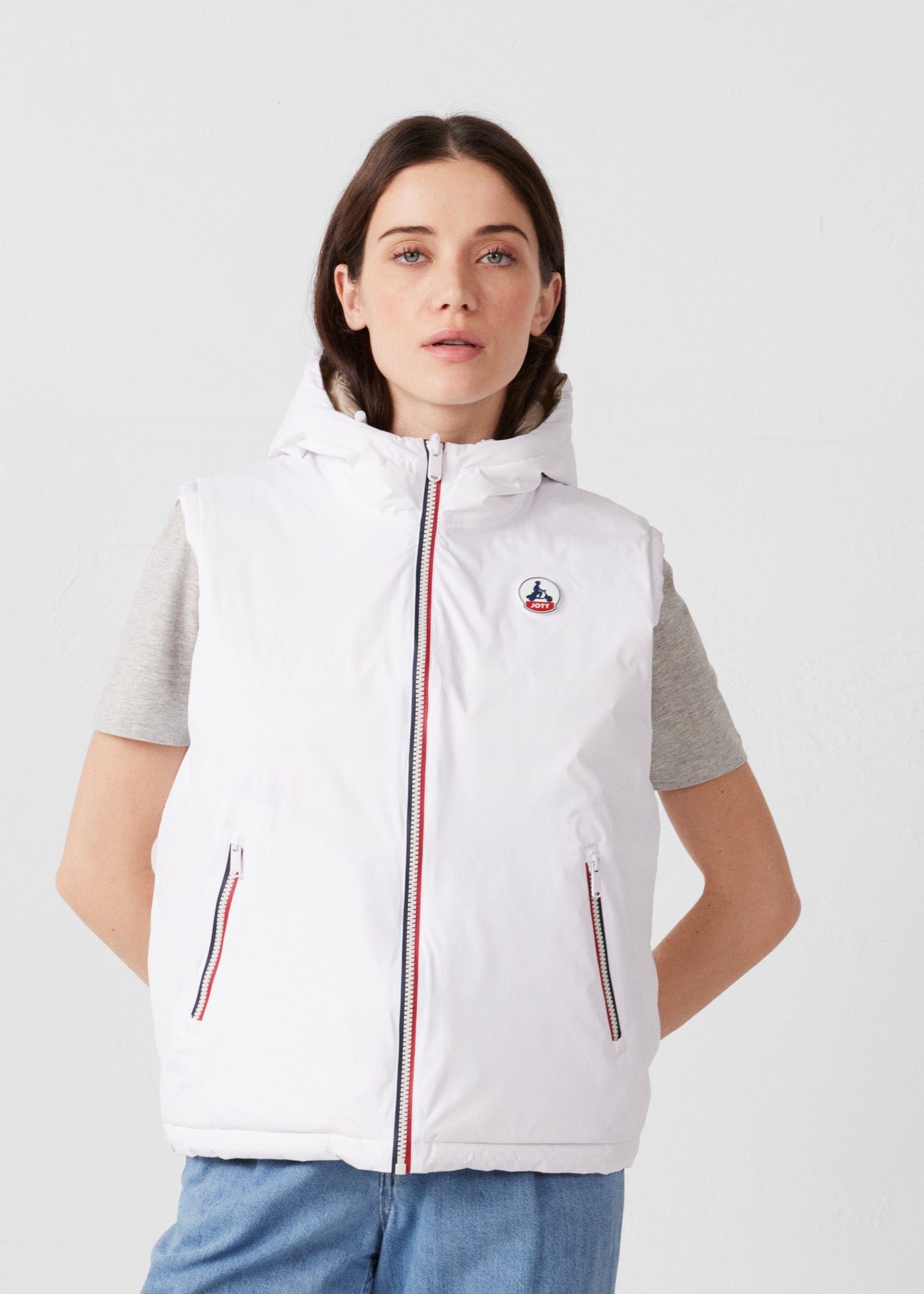 Doudoune sans manches réversible laren JOTT Blanc