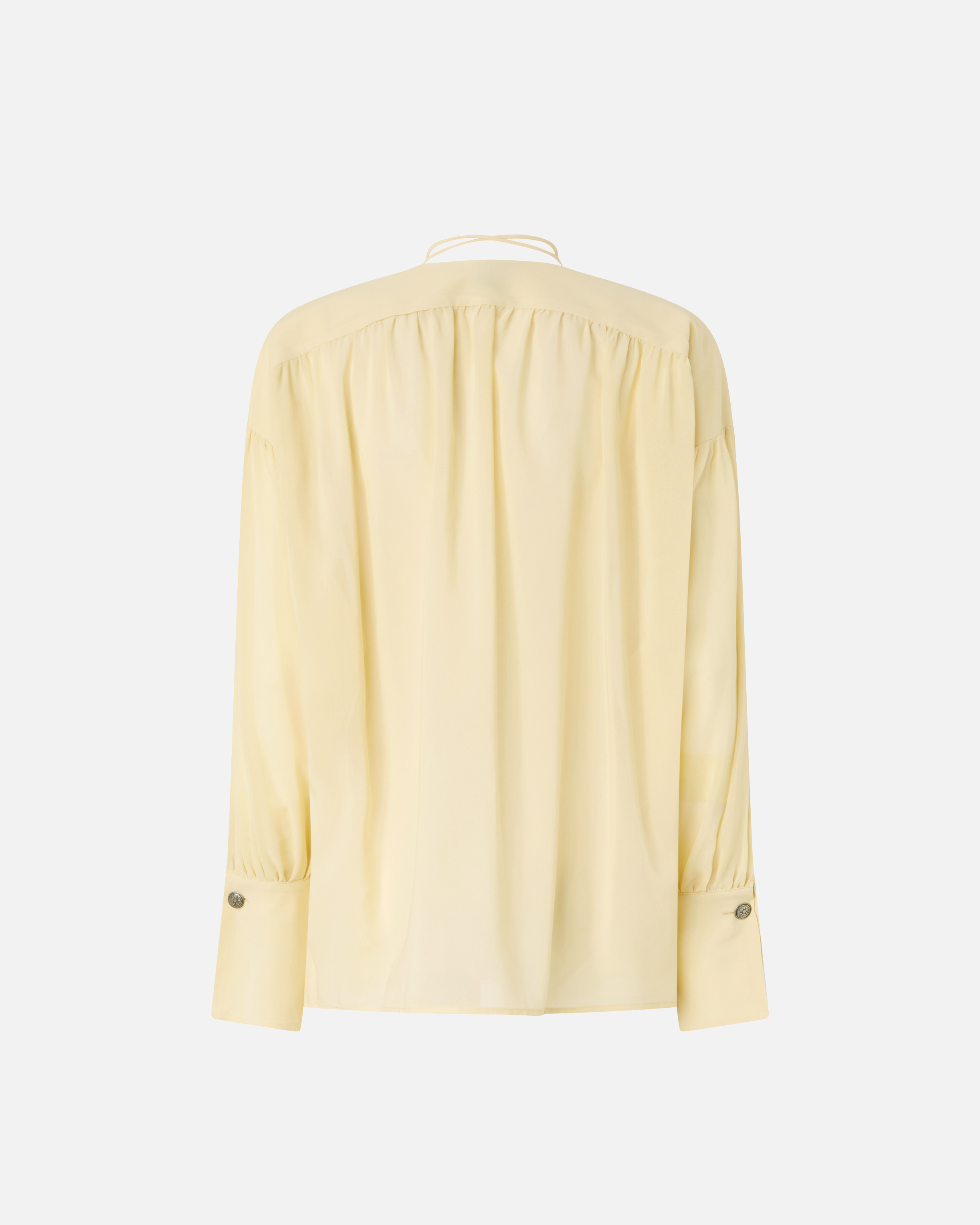 Blouse froncée à col v PINKO Bleu