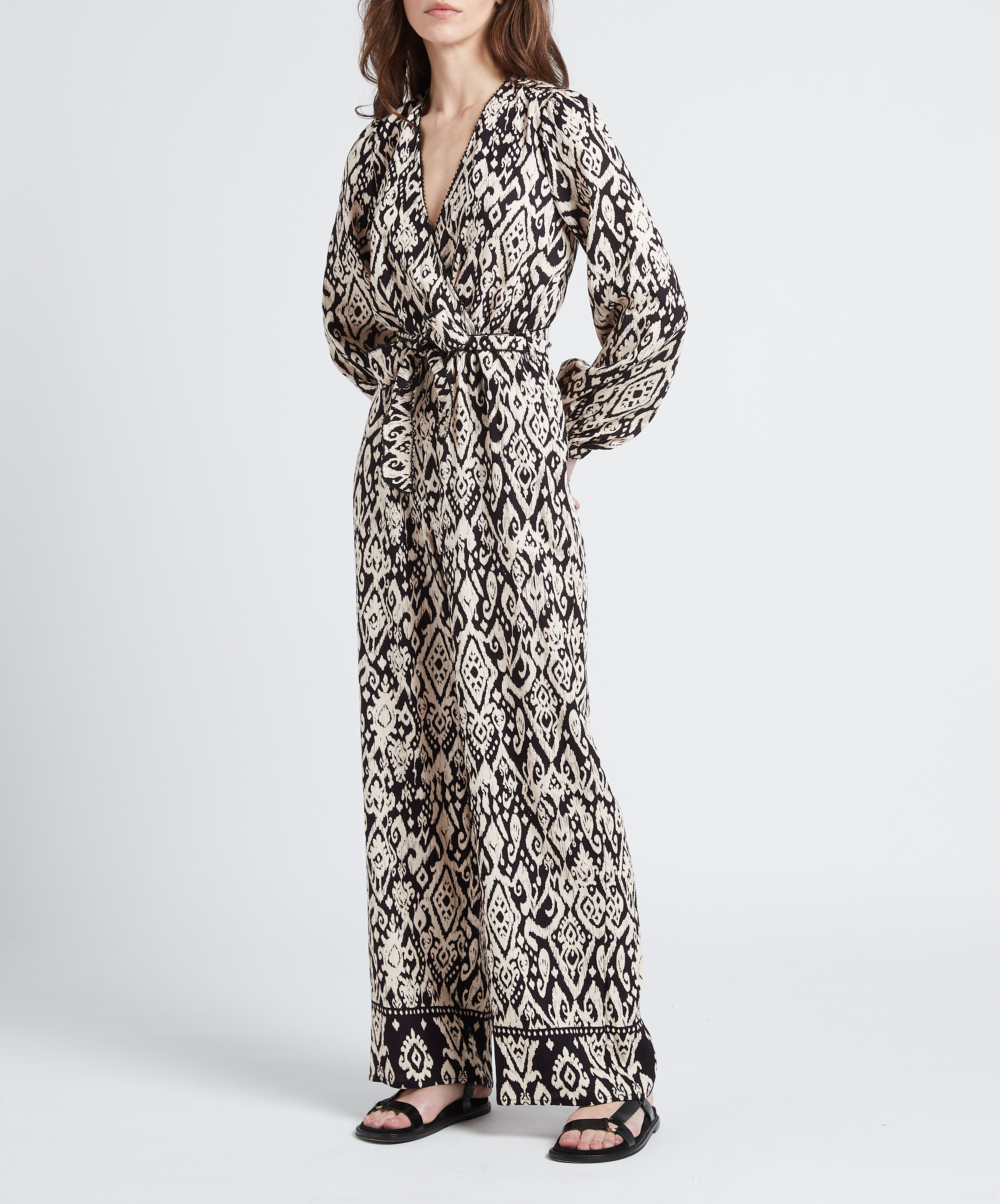 High-waisted printed jumpsuit with belt LA PETITE ETOILE Multicolored