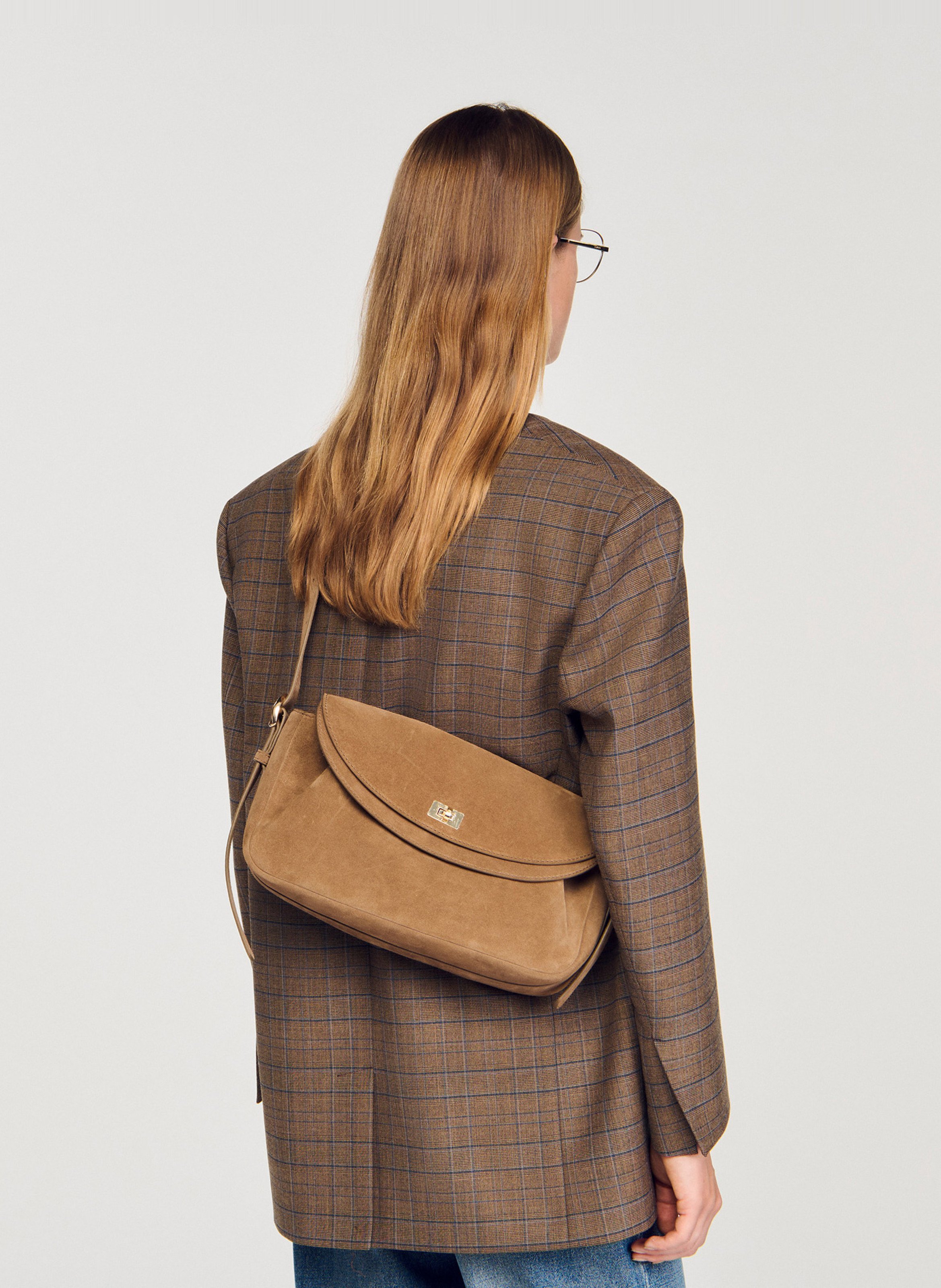 Soft leather bag SANDRO Beige