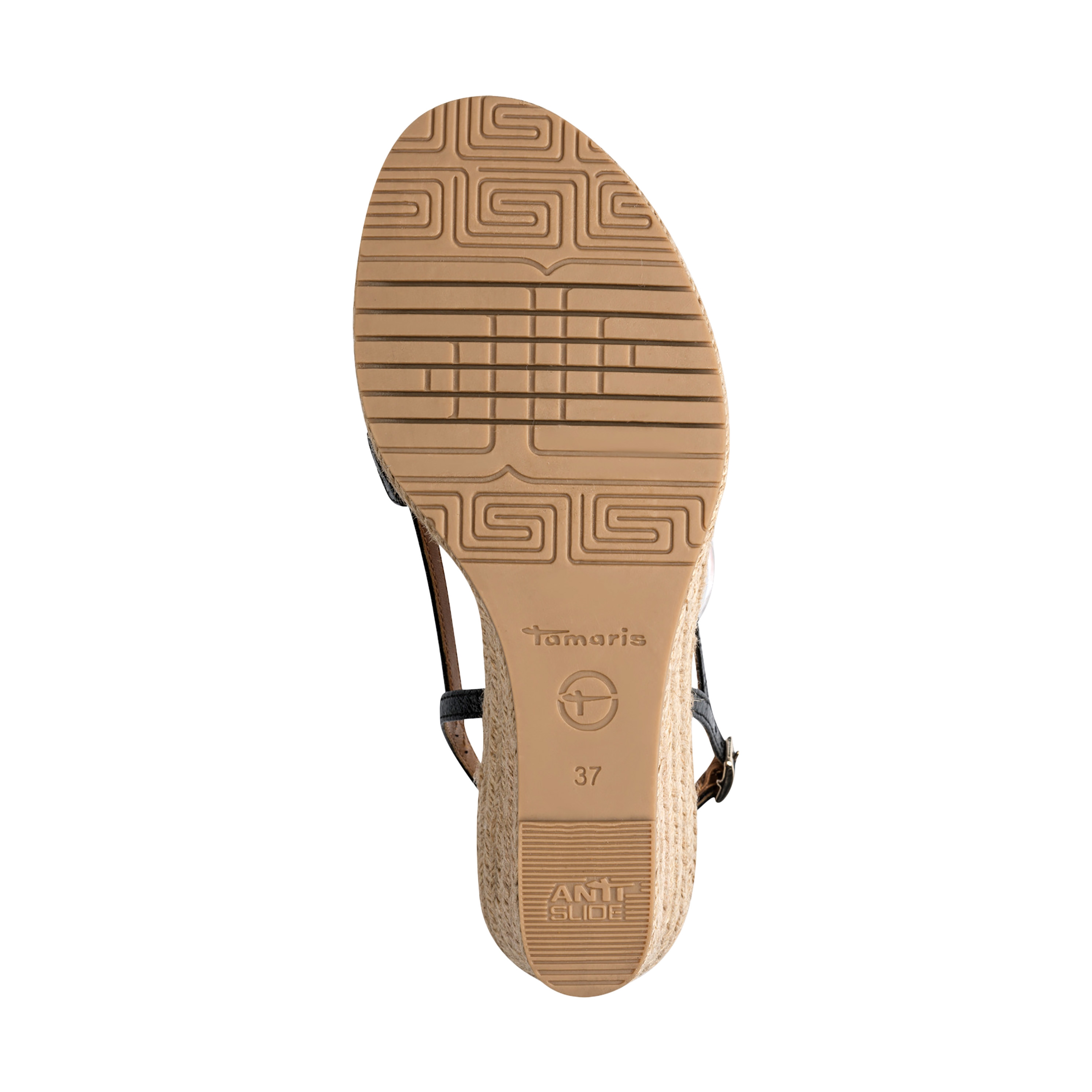 Sandales cuir compensé TAMARIS Noir
