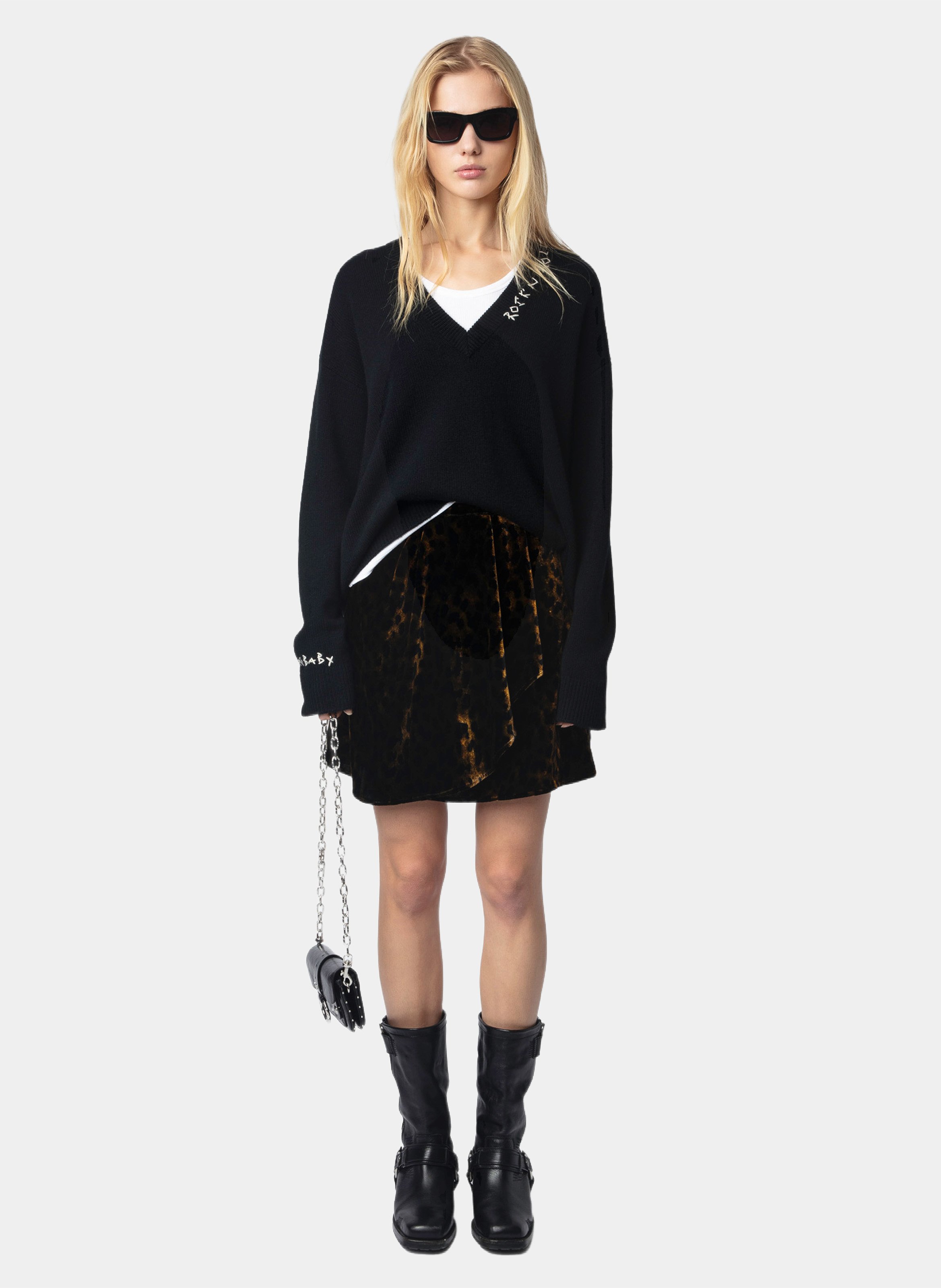 Short velvet skirt ZADIG&VOLTAIRE Brown