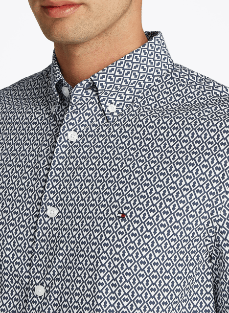 Chemise col classique imprimée TOMMY HILFIGER Bleu