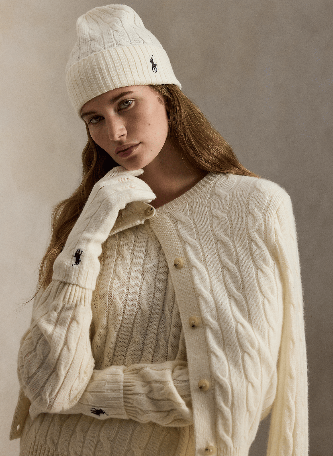Screen-printed wool-blend hat POLO RALPH LAUREN