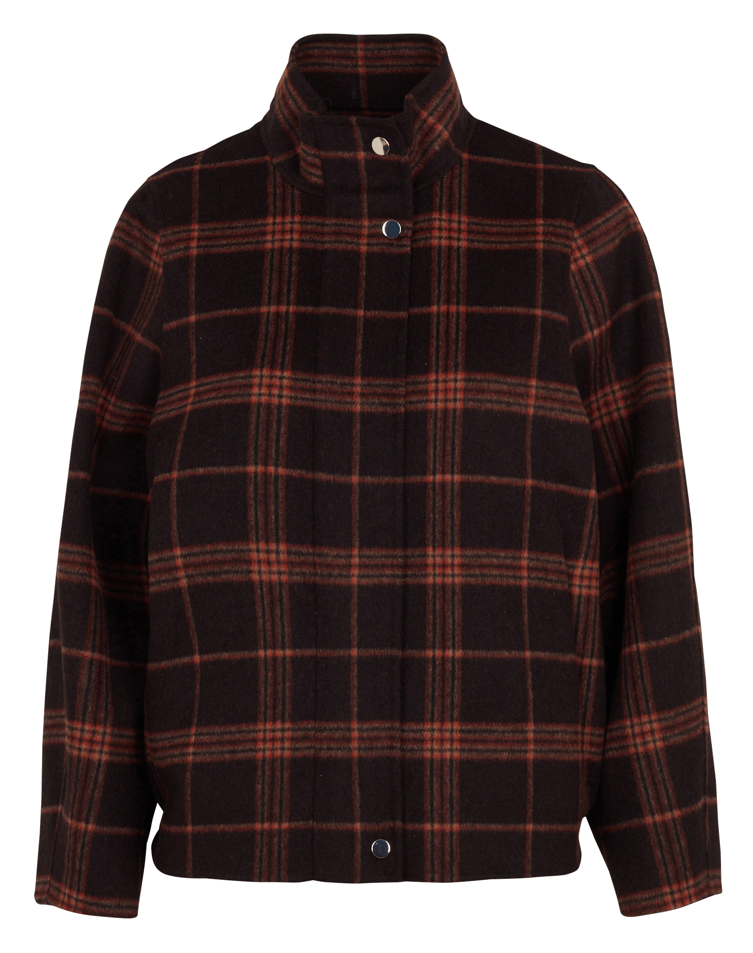 Manteau droit col montant en laine mélangée MAISON 123 Rouge