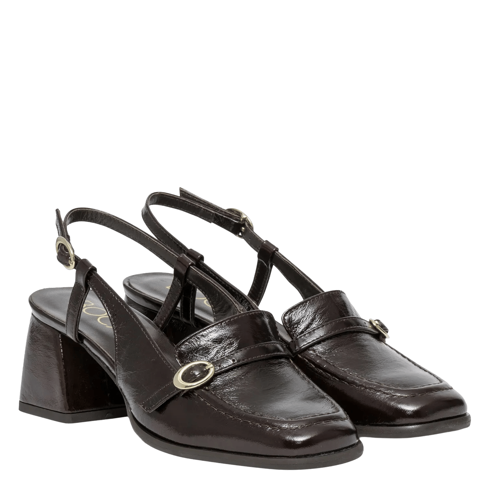 Slingback-Pumps aus Leder | Braun BOCAGE Damen