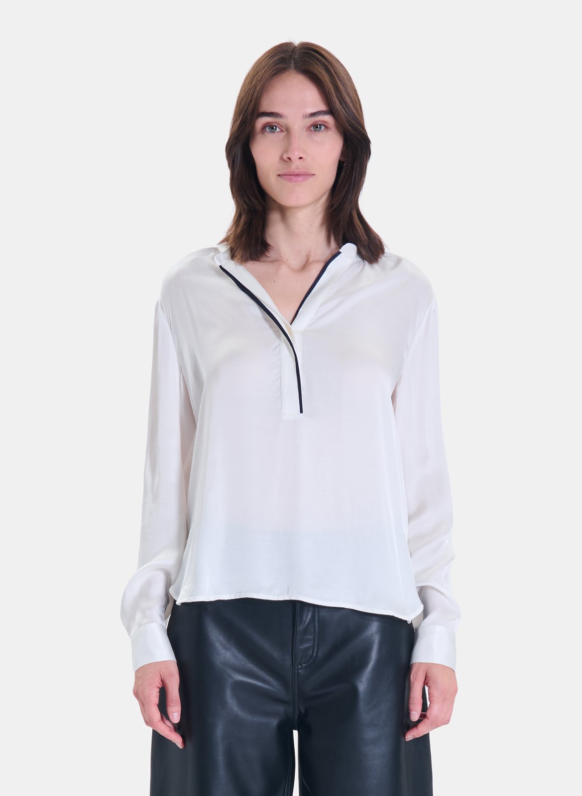 Wijdvallende blouse met lange mouwen ZAPA Wit