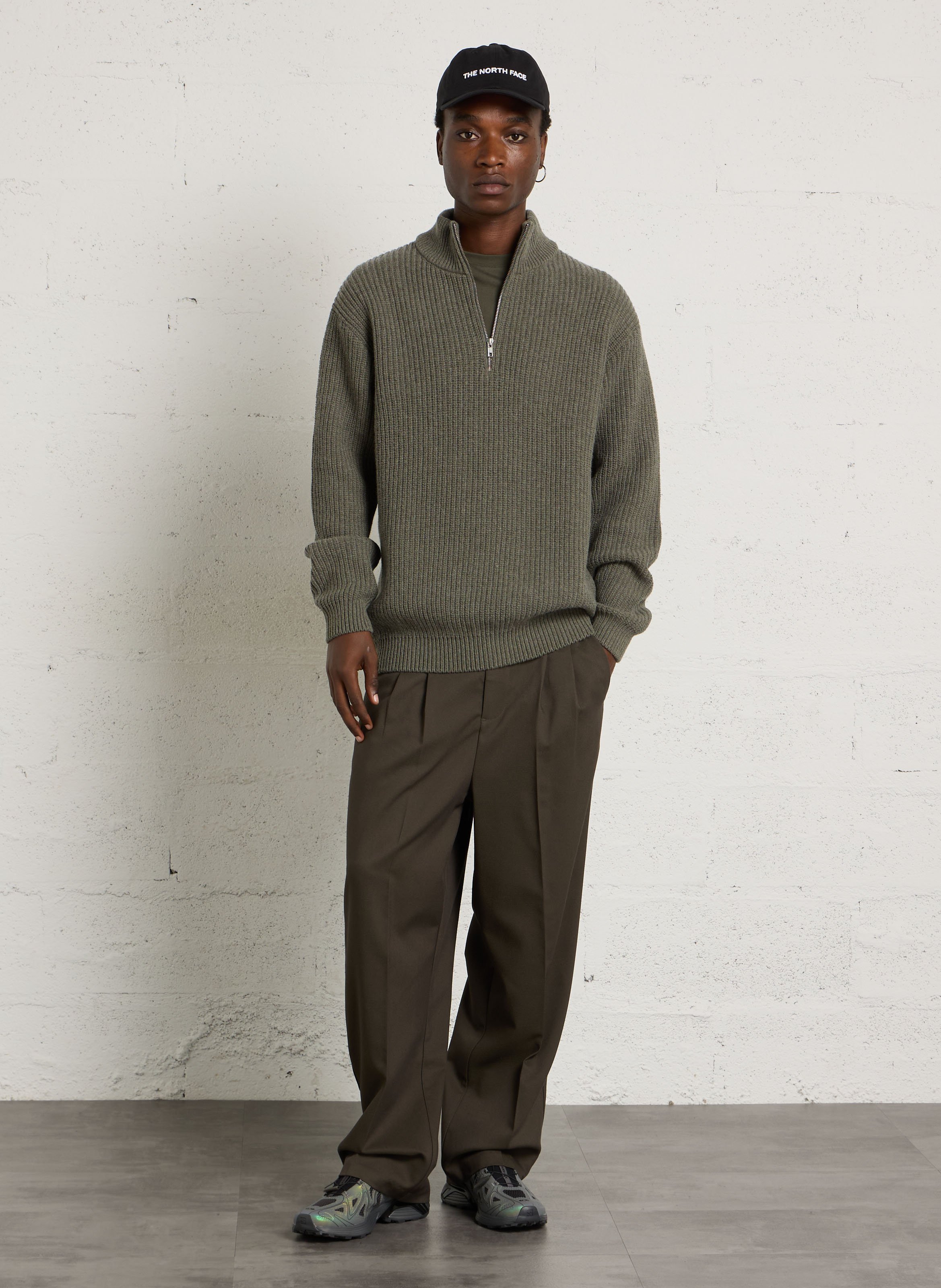 Troyer aus Wolle COLORFUL STANDARD Khaki