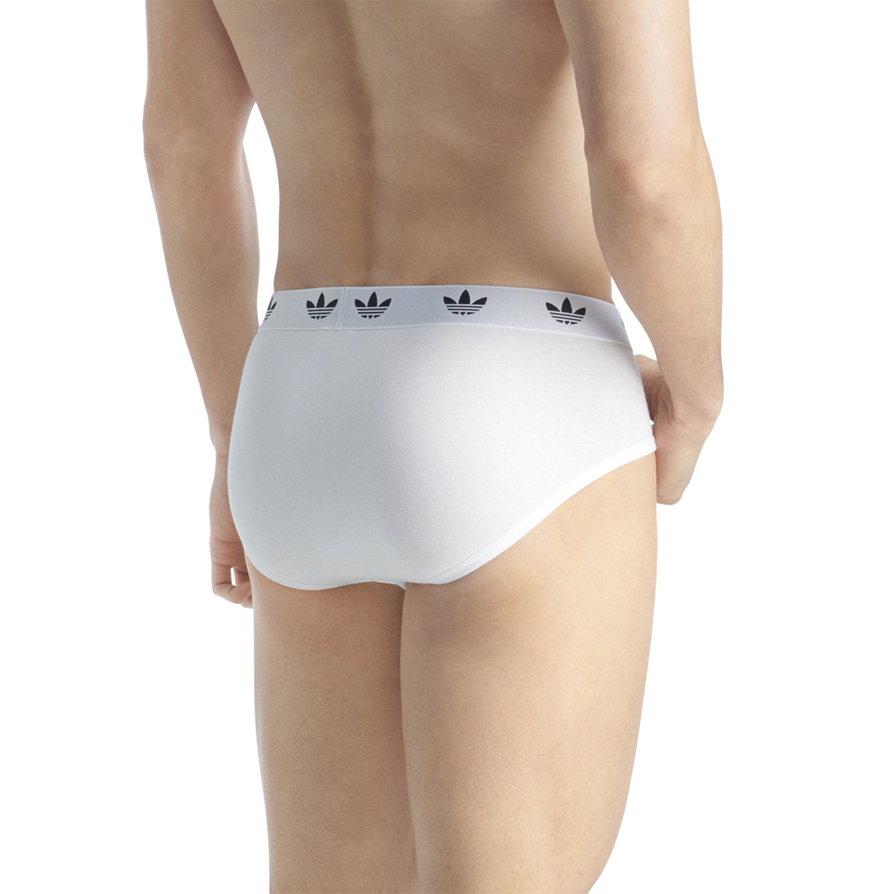 Pack of 3 men's comfort flex cotton briefs by adidas Originals ADIDAS UNDERWEAR White