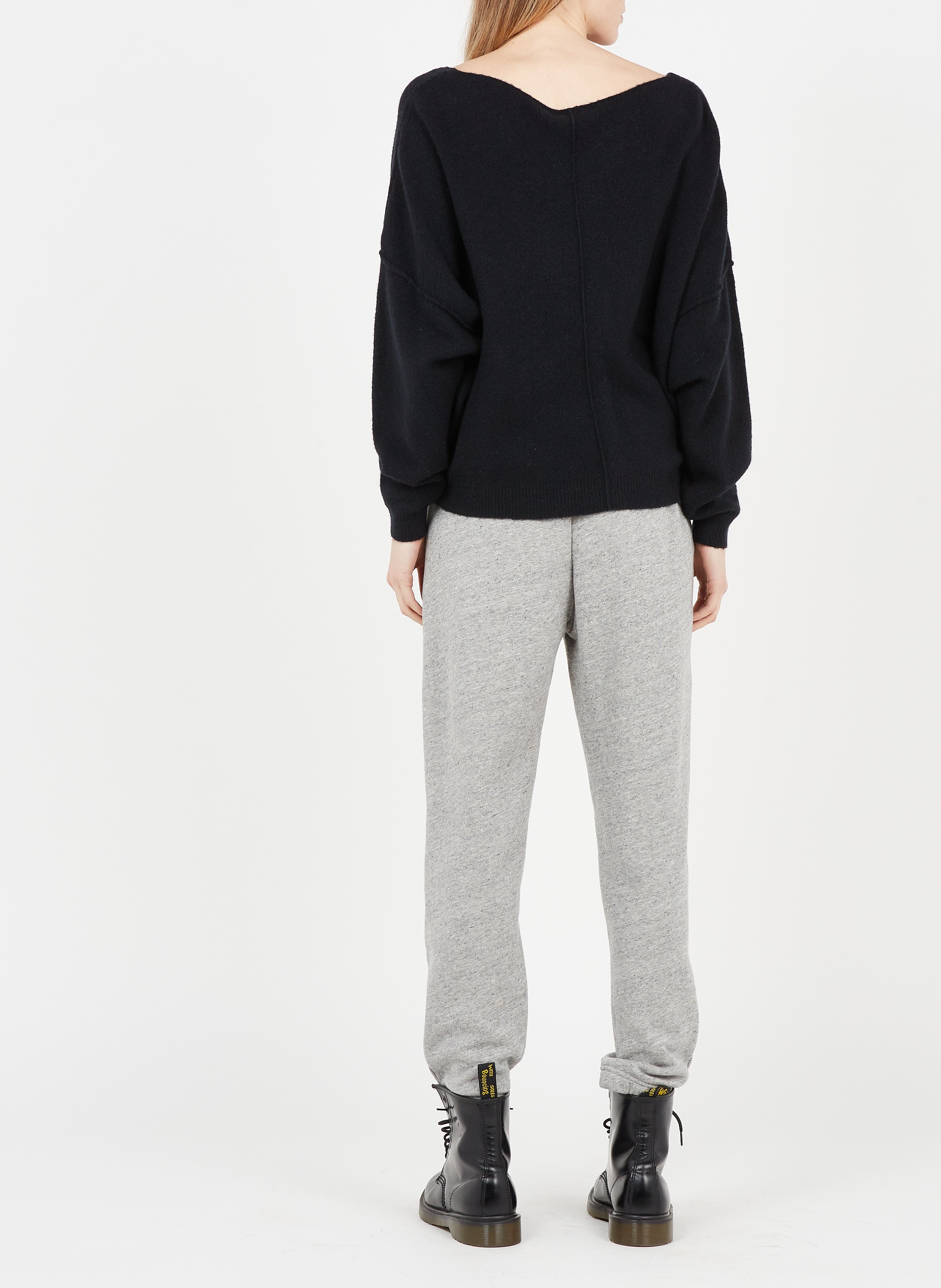 Wollmix-Pullover mit U-Boot-Ausschnitt AMERICAN VINTAGE Schwarz