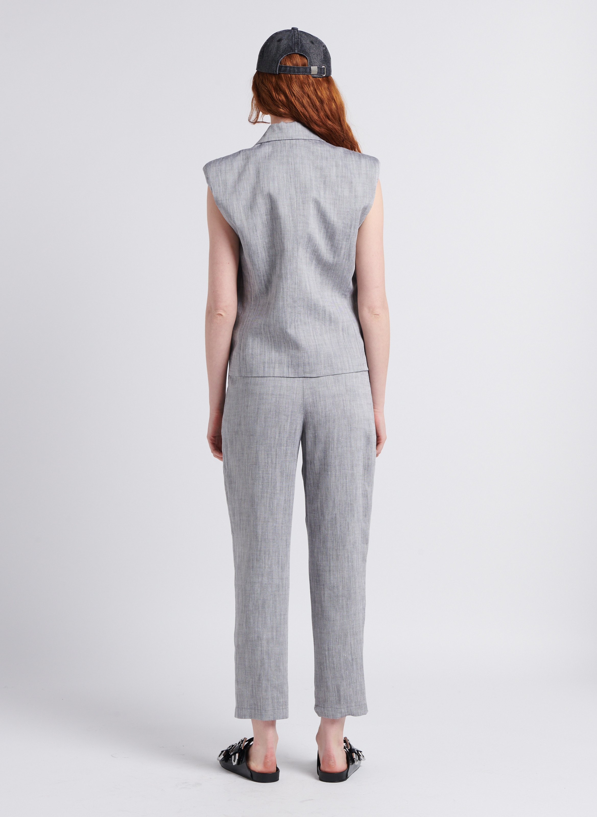 Platte, leren sandalen IRO Zwart