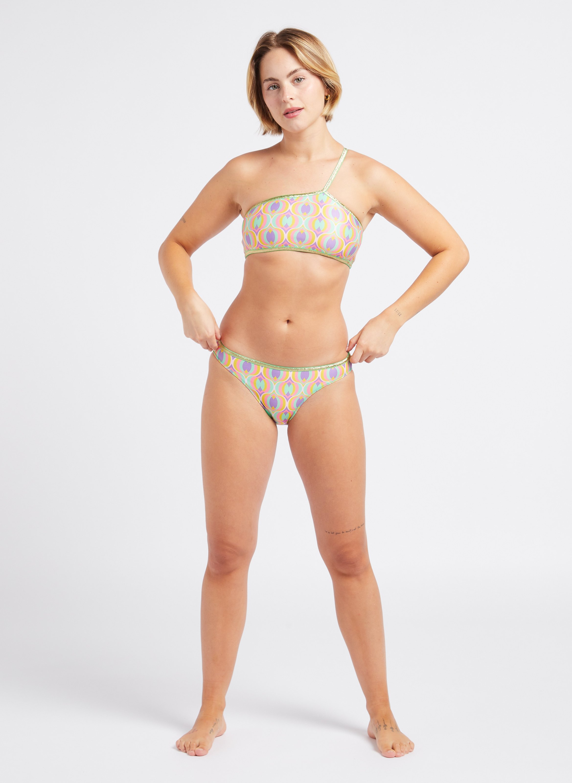 Bustier-Bikinioberteil mit Print Mehrfarbig