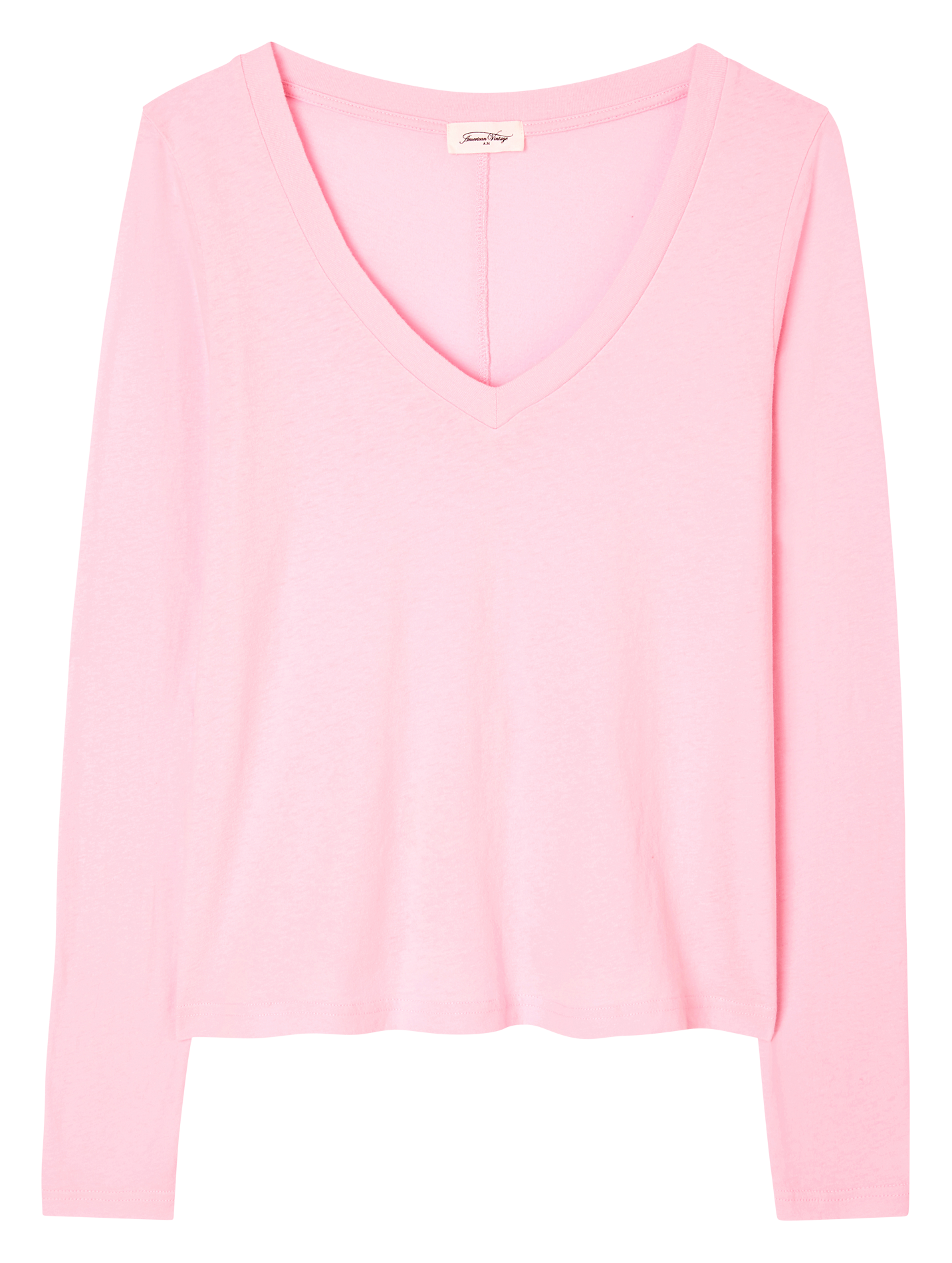 Straight cotton V-neck T-shirt AMERICAN VINTAGE