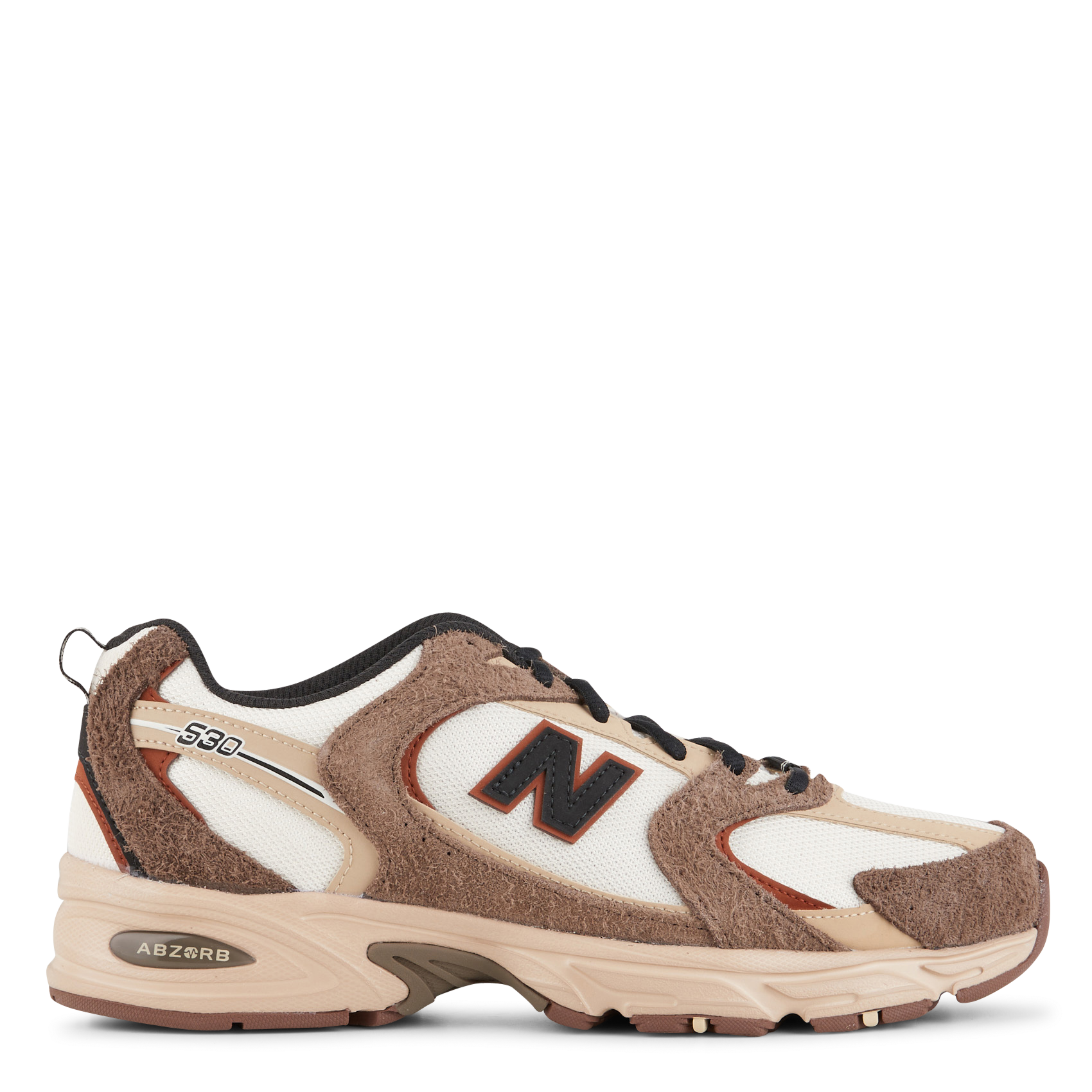 Baskets basse en cuir mélangé NEW BALANCE Marron