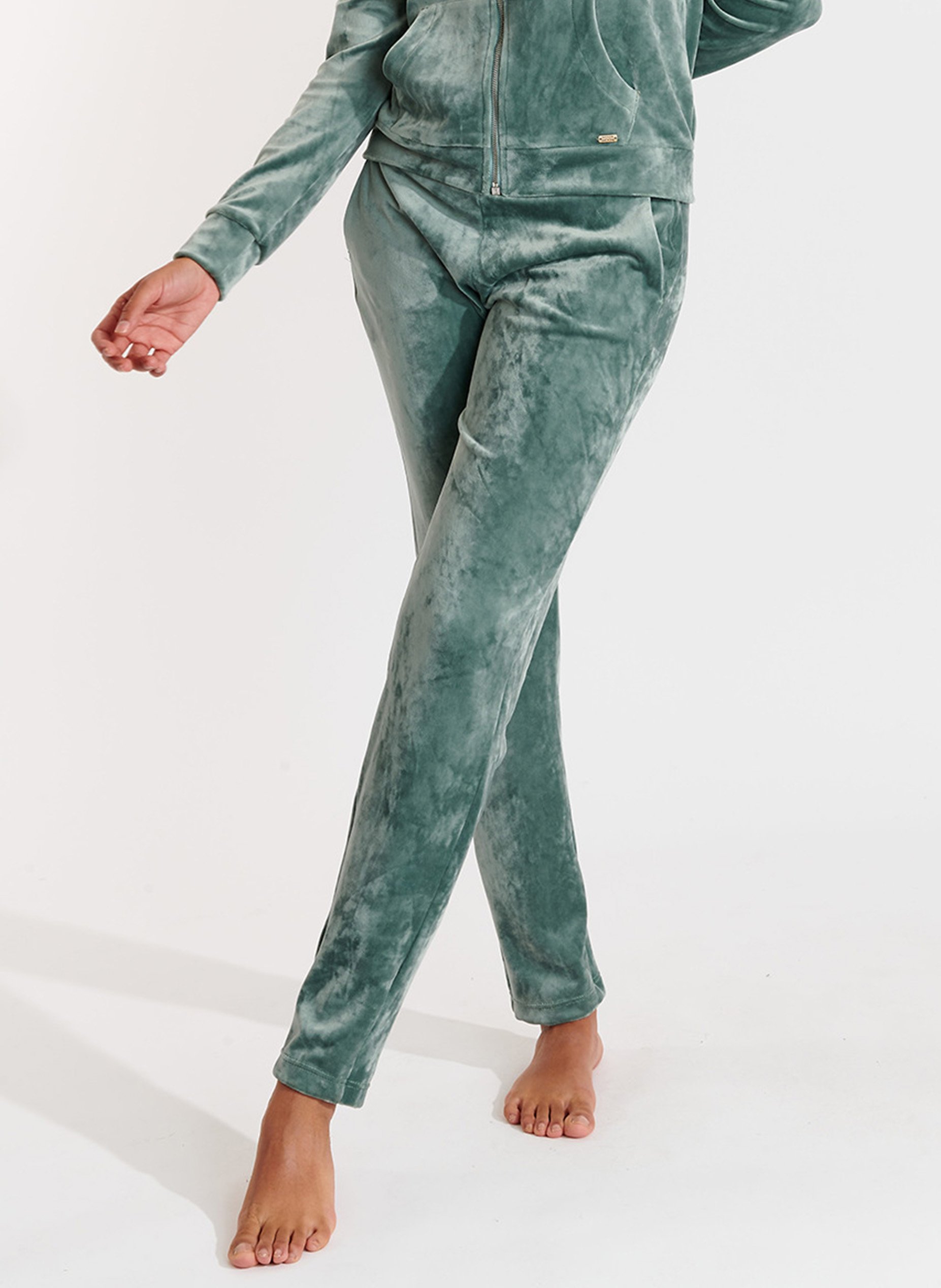 Velour joggers BANANA MOON Green