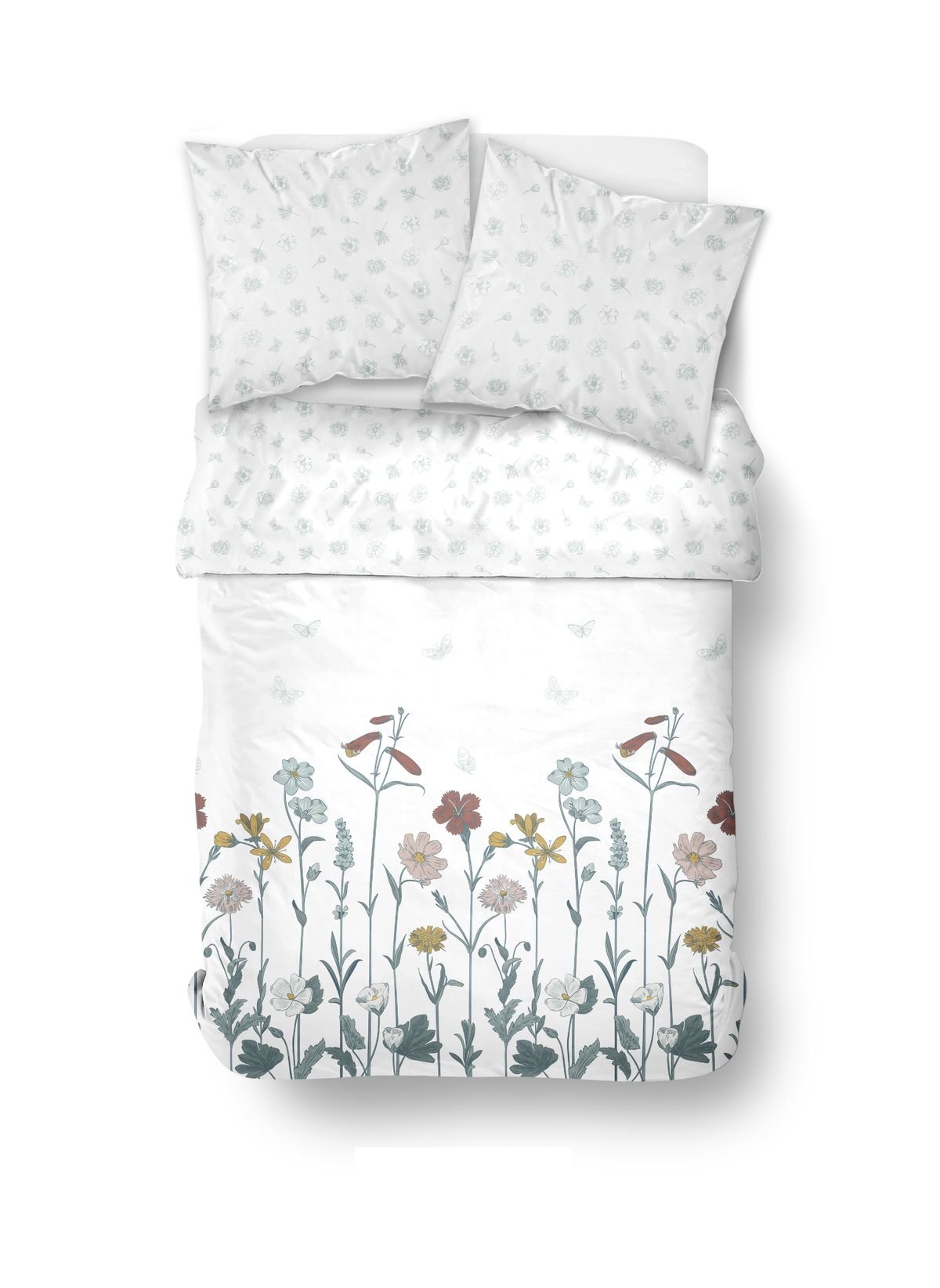 Printed cotton bed set TODAY LINGE DE MAISON White