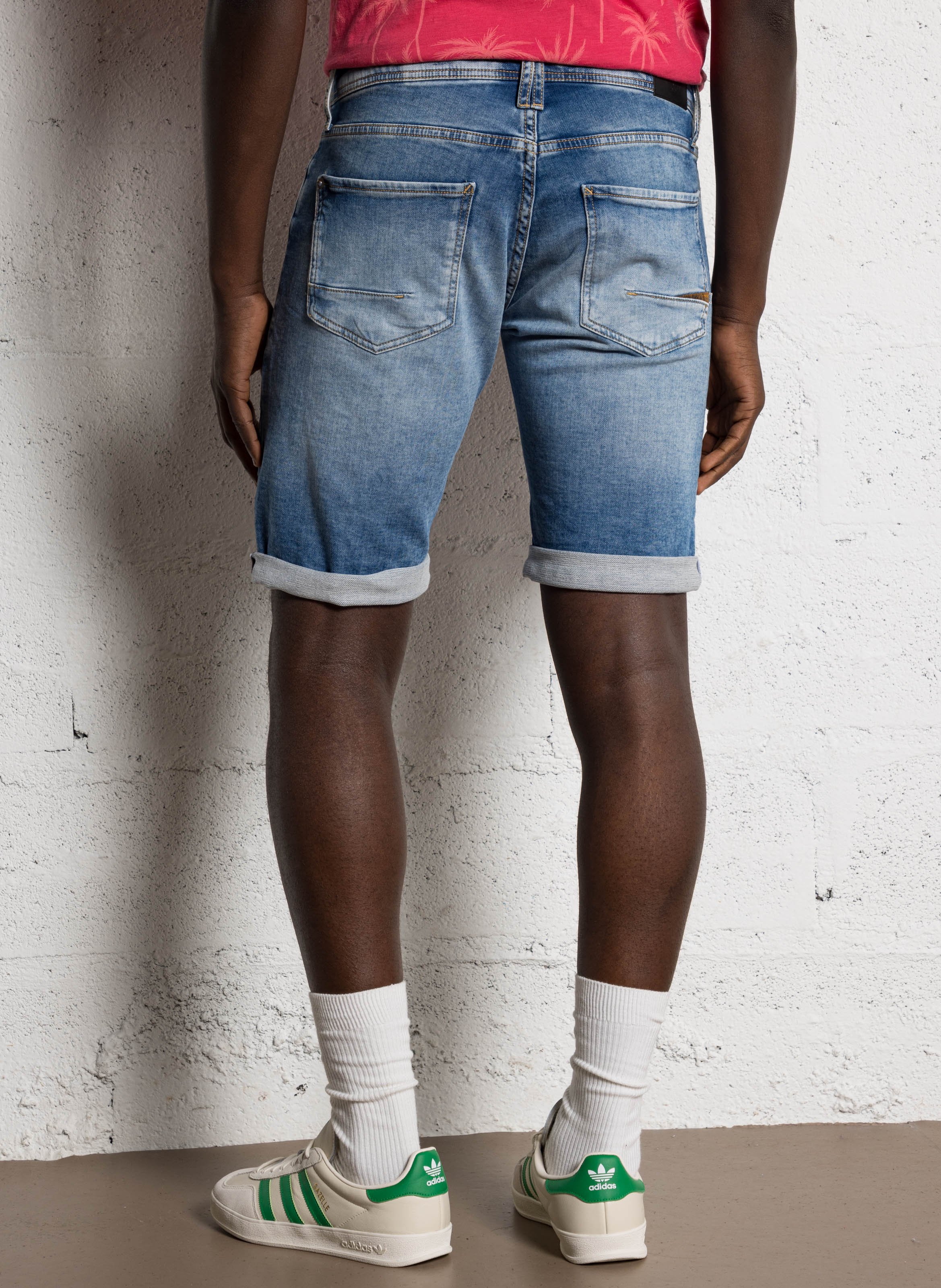 Alessia stretch cotton denim shorts LE TEMPS DES CERISES Blue