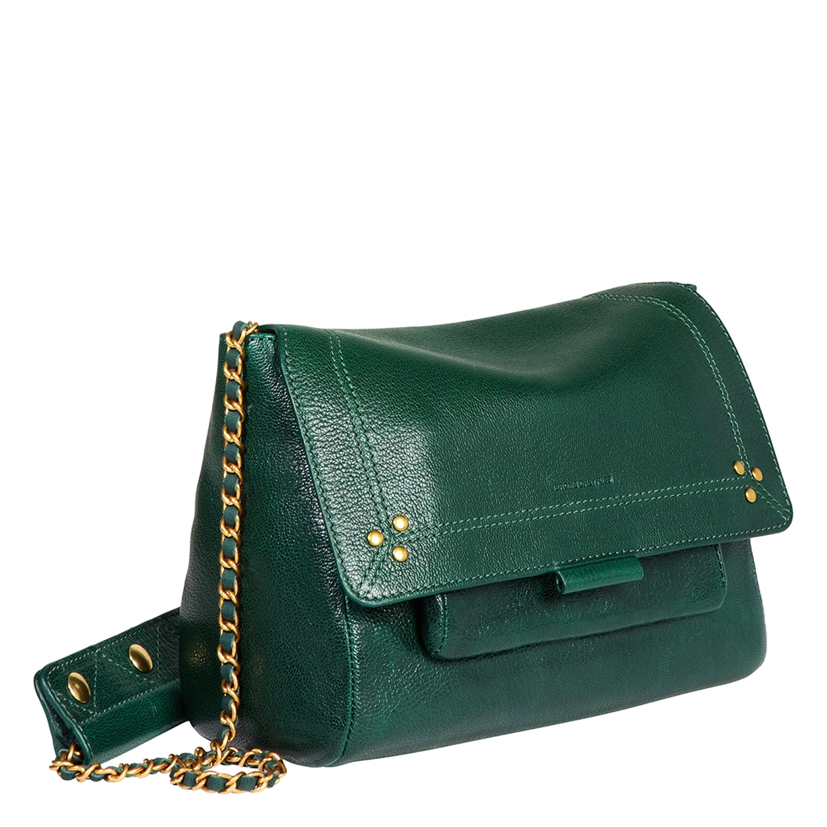 Leather messenger bag JEROME DREYFUSS Green