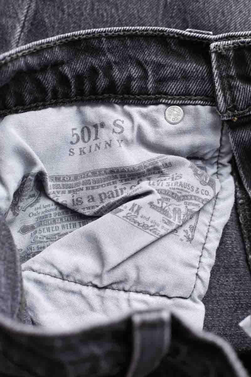 501? straight cotton jeans LEVI'S - Seconde main Grey