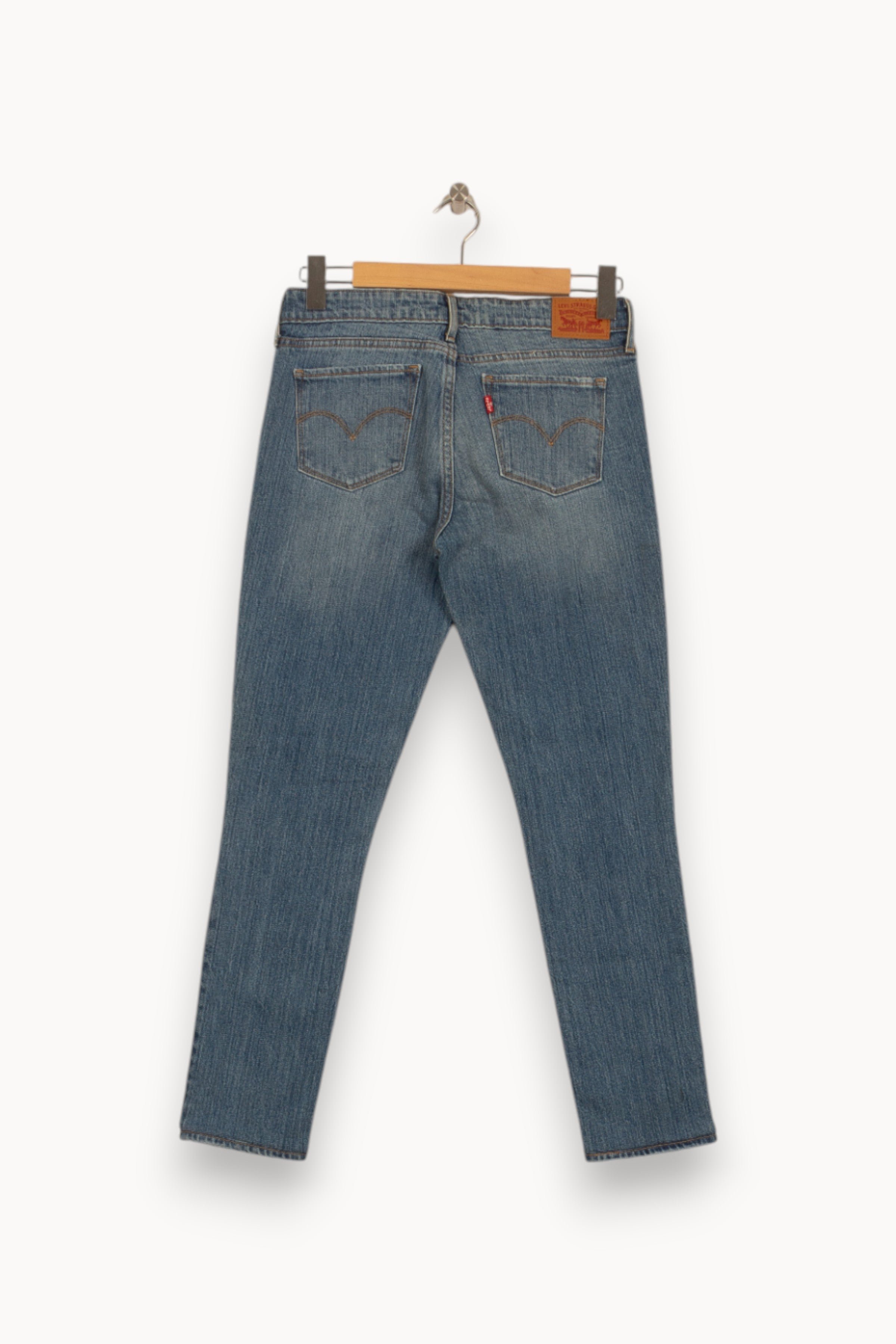Cropped slim jeans with studs LEVI'S - Seconde main Blue