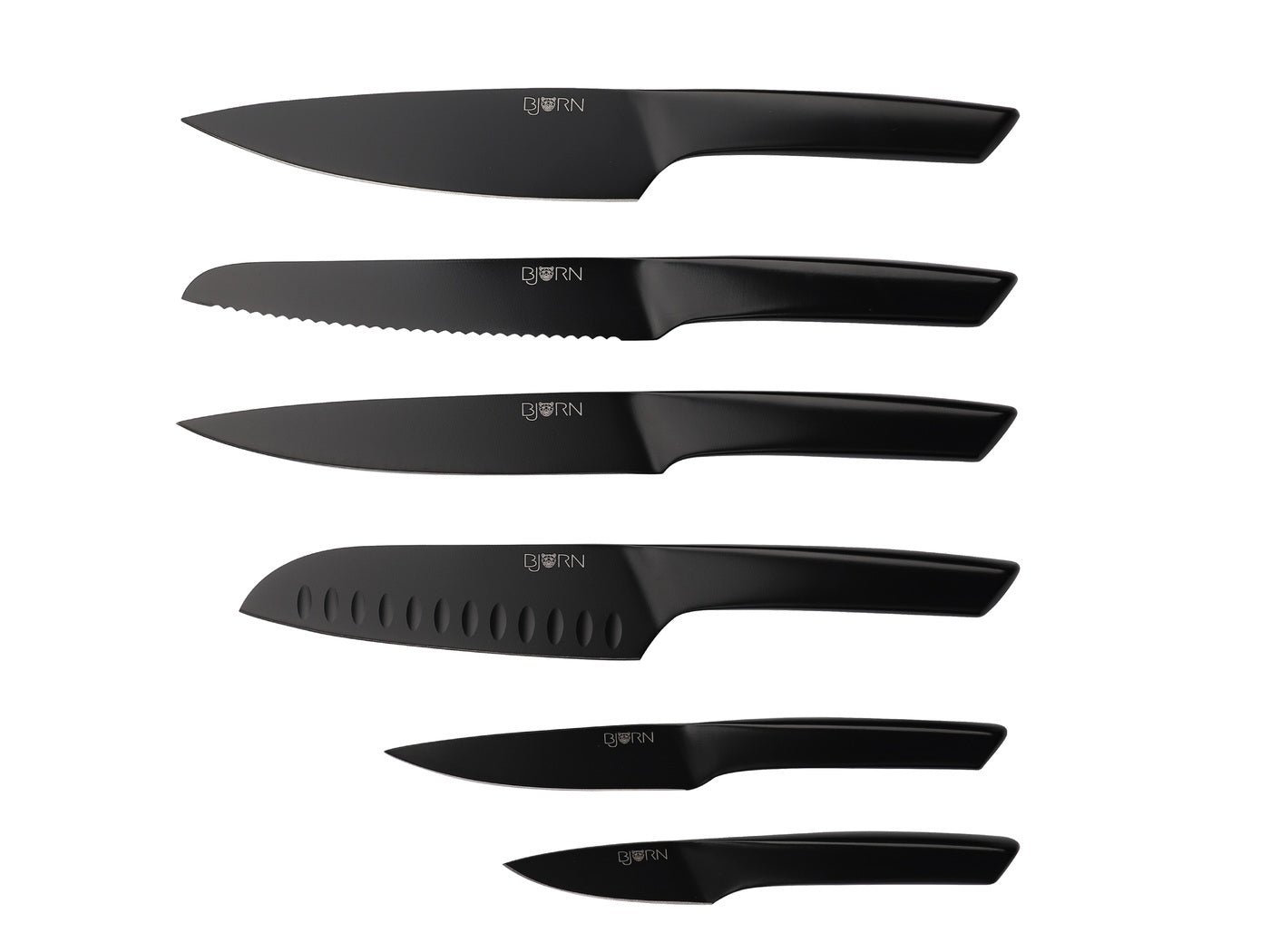 Jensen kitchen knives - 6 pieces BJORN Black
