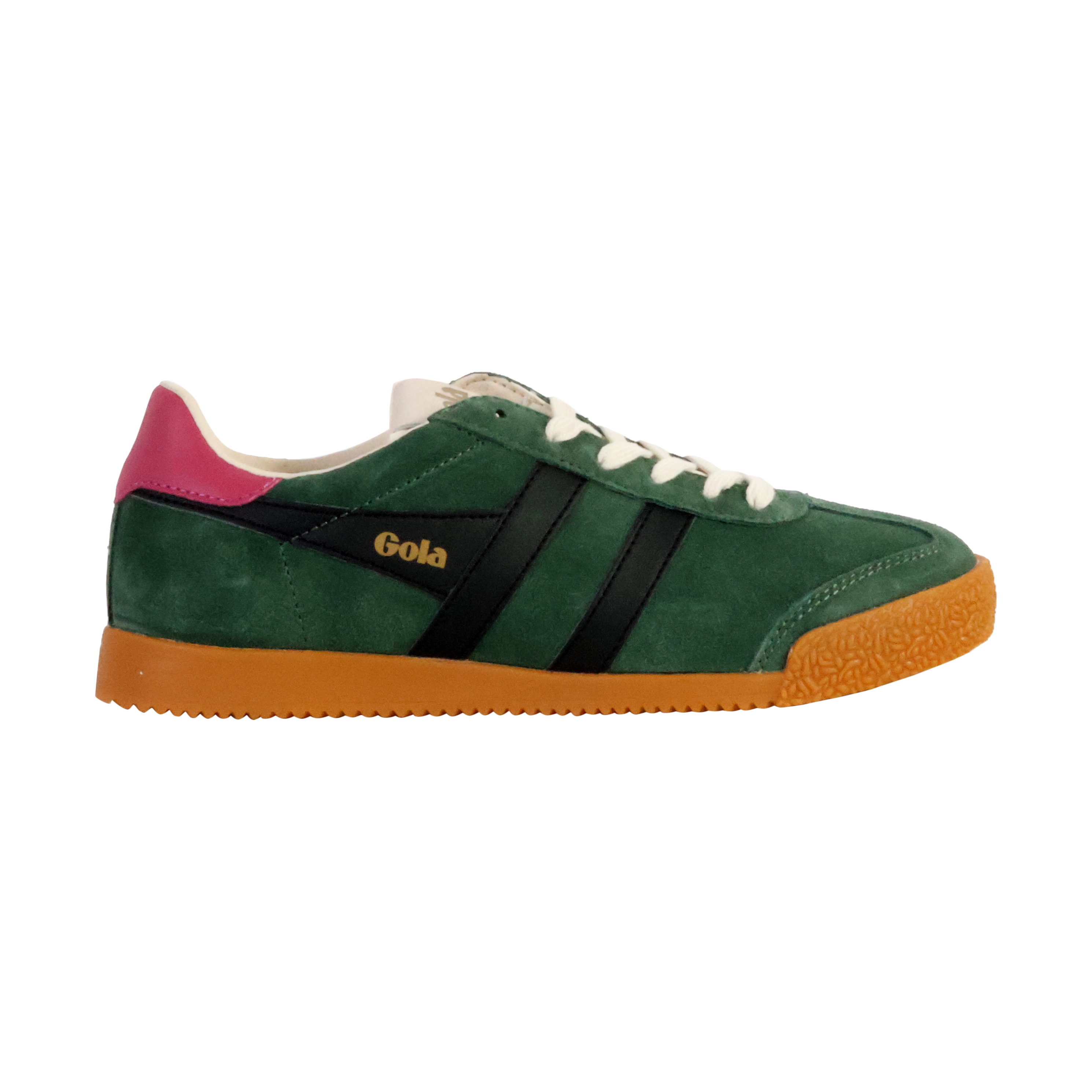 Low leather sneakers Elan  Vert noir fuchia