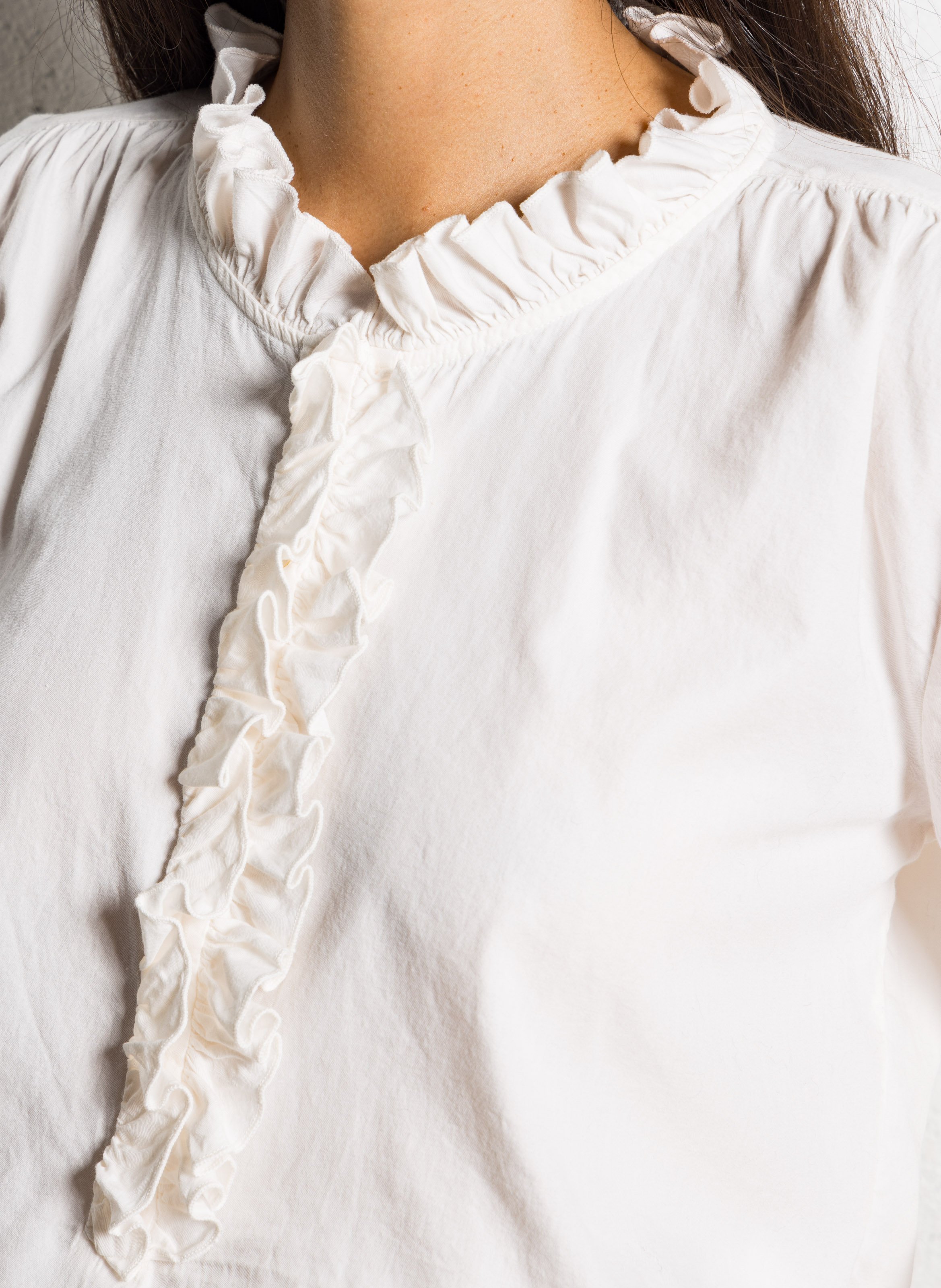 Straight cotton blouse BELLA JONES White