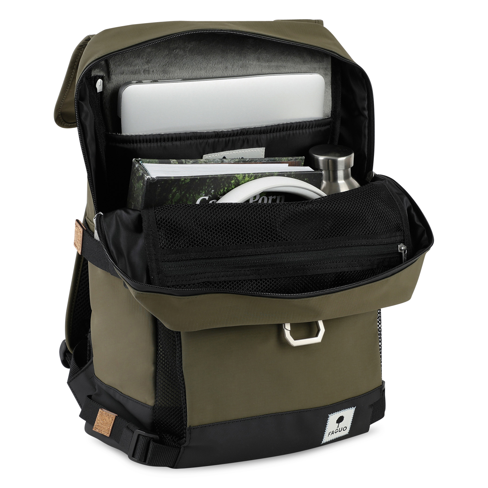 Plain flap backpack FAGUO Blue