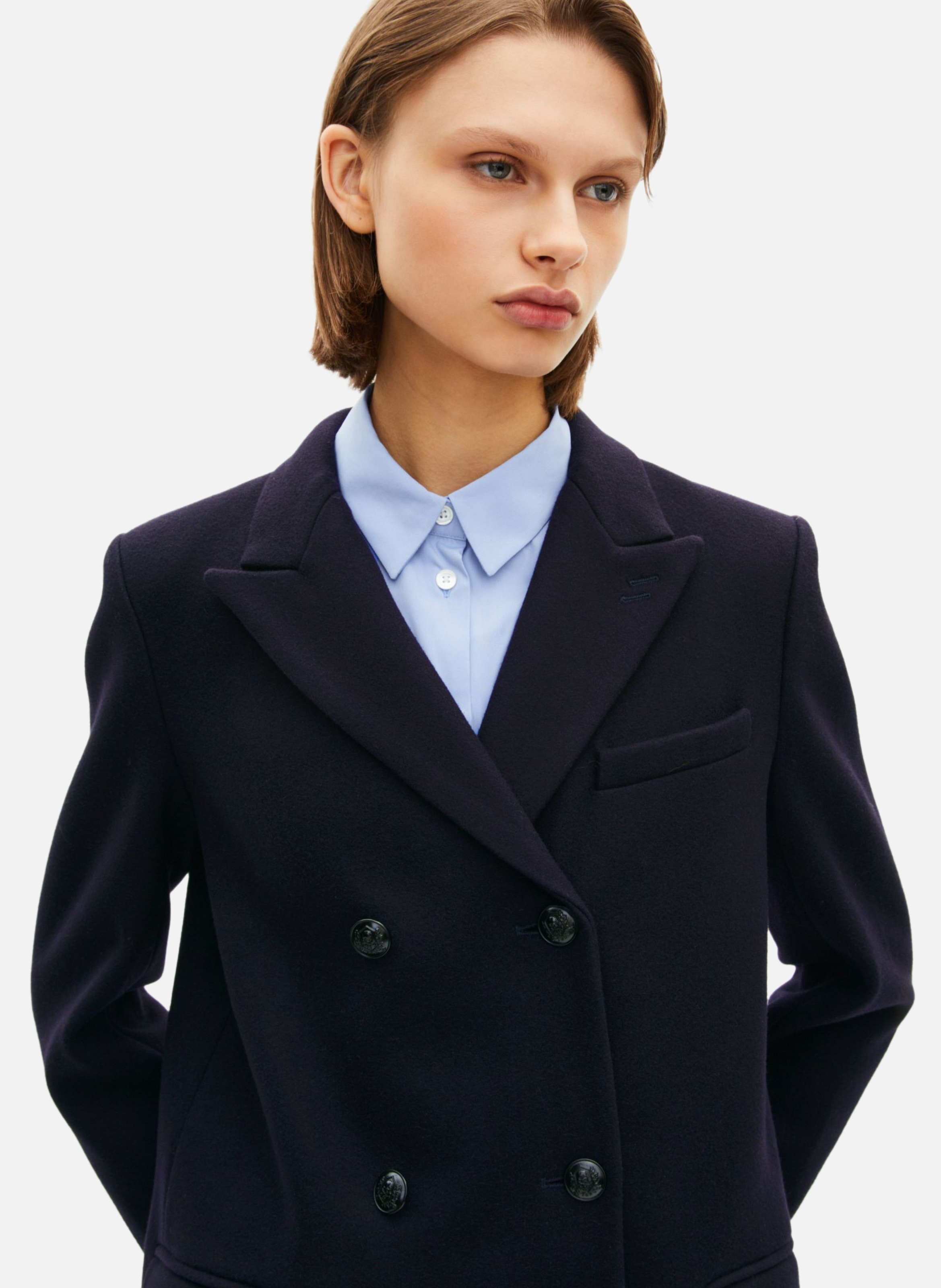 Manteau long croisé THE KOOPLES Bleu