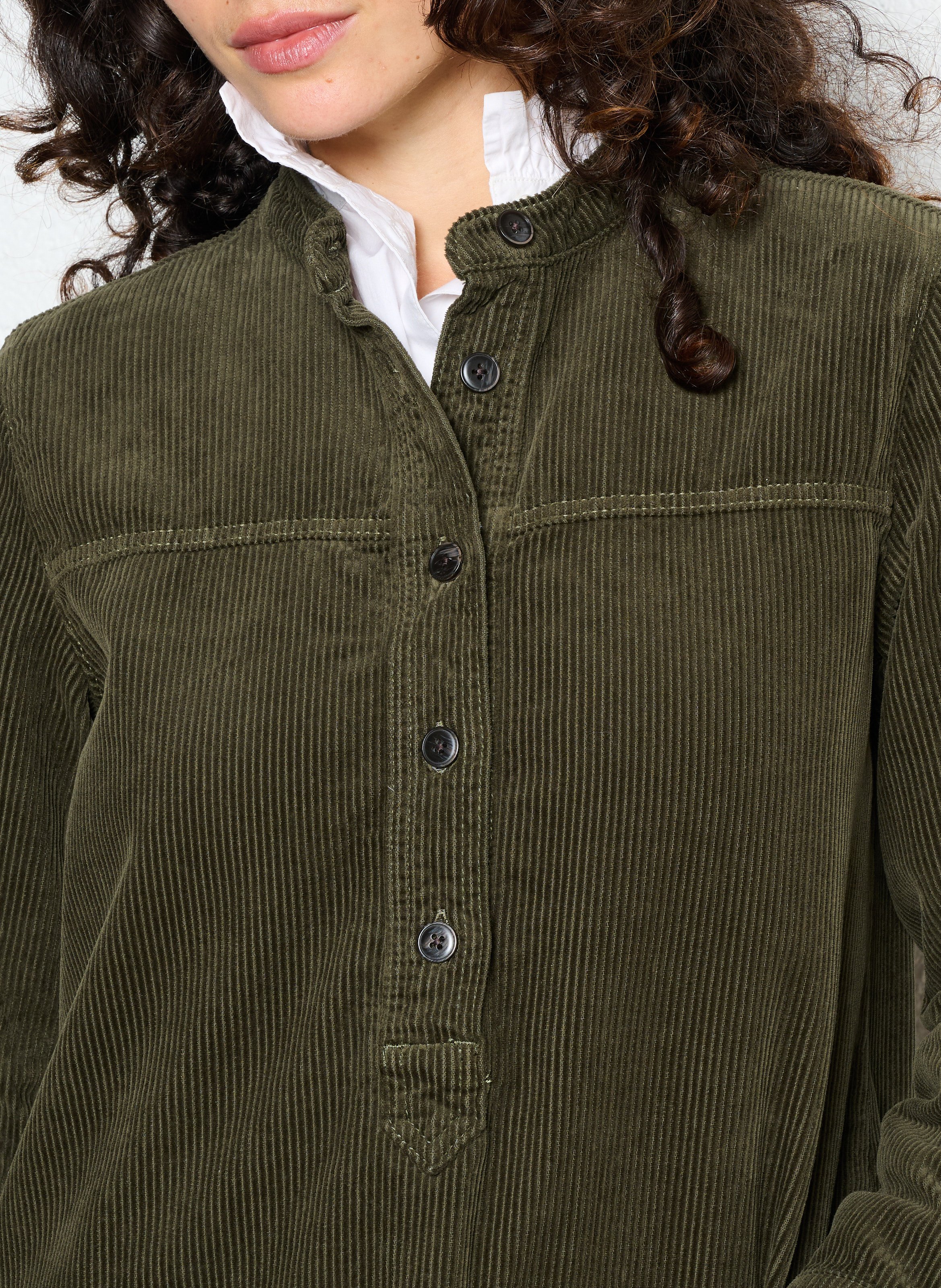 Short straight cotton dress MAISON 123 Khaki