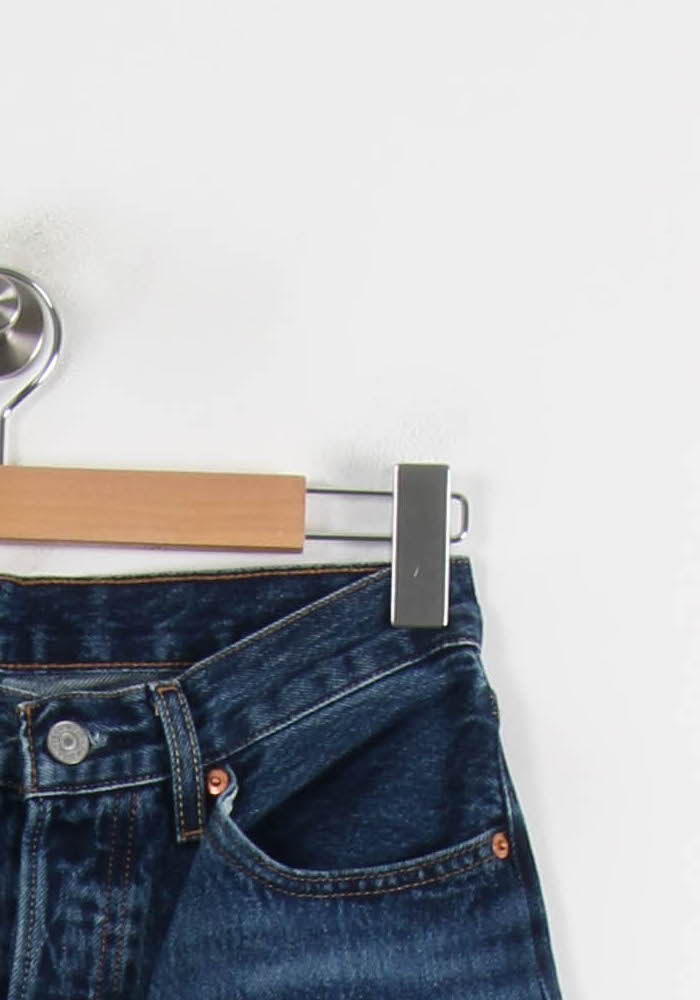 Cropped slim jeans with studs LEVI'S - Seconde main Blue