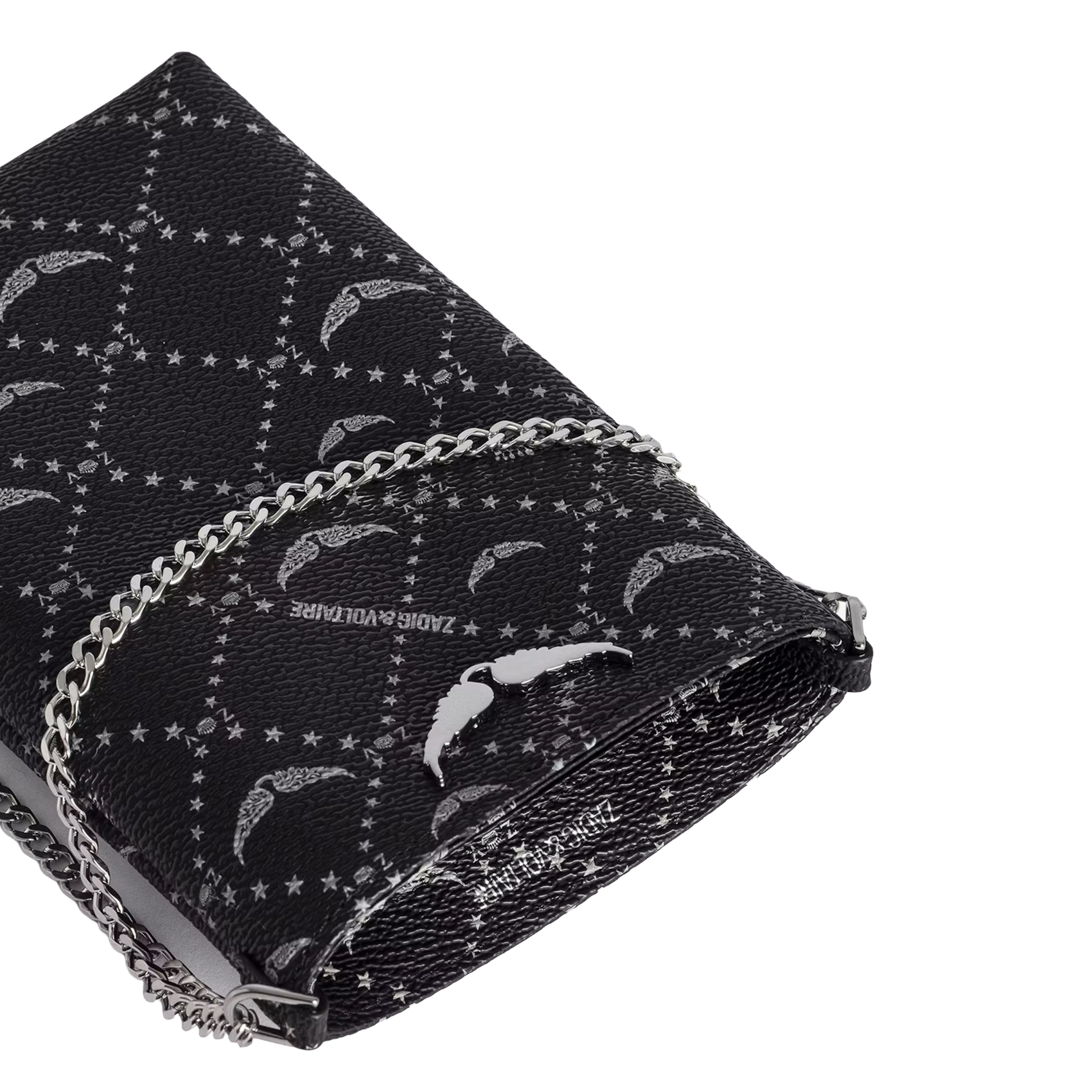 Clutch aus genarbtem Leder mit Reißverschluss ZADIG&VOLTAIRE Schwarz