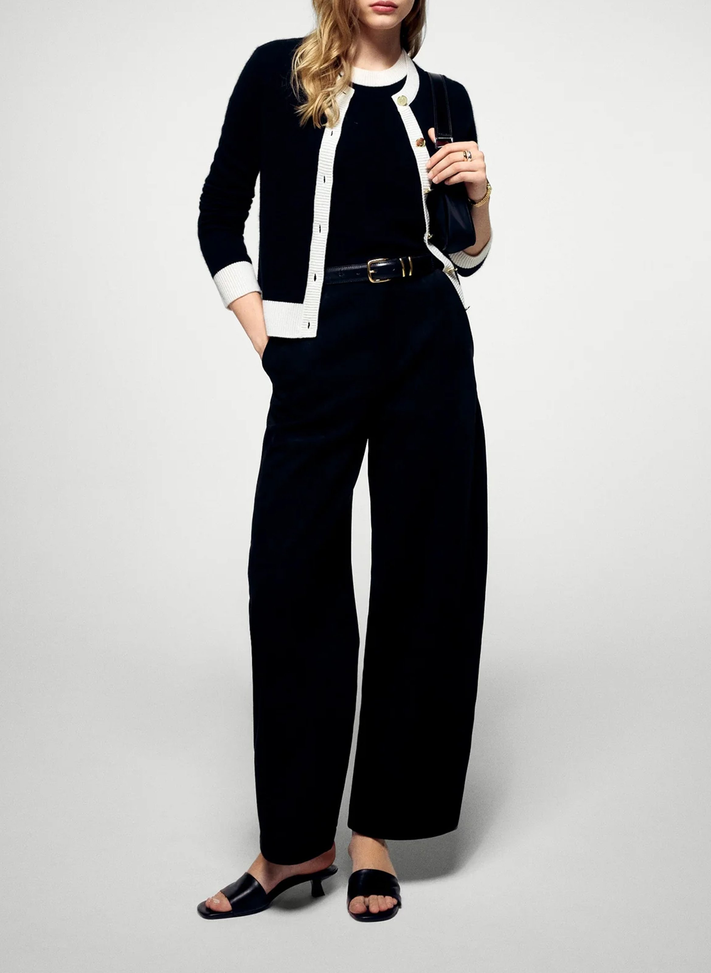 Round-neck cashmere cardigan FROM FUTURE Black