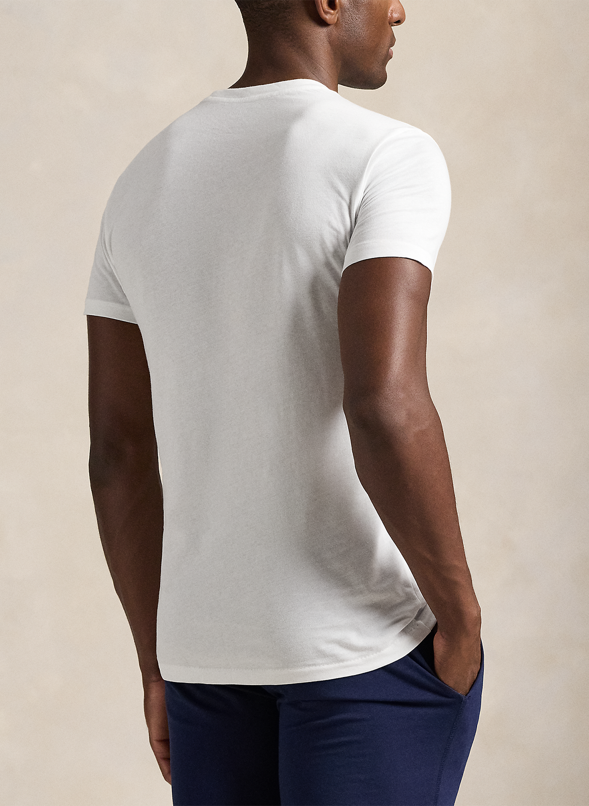Tee-shirt col rond en coton POLO RALPH LAUREN Blanc