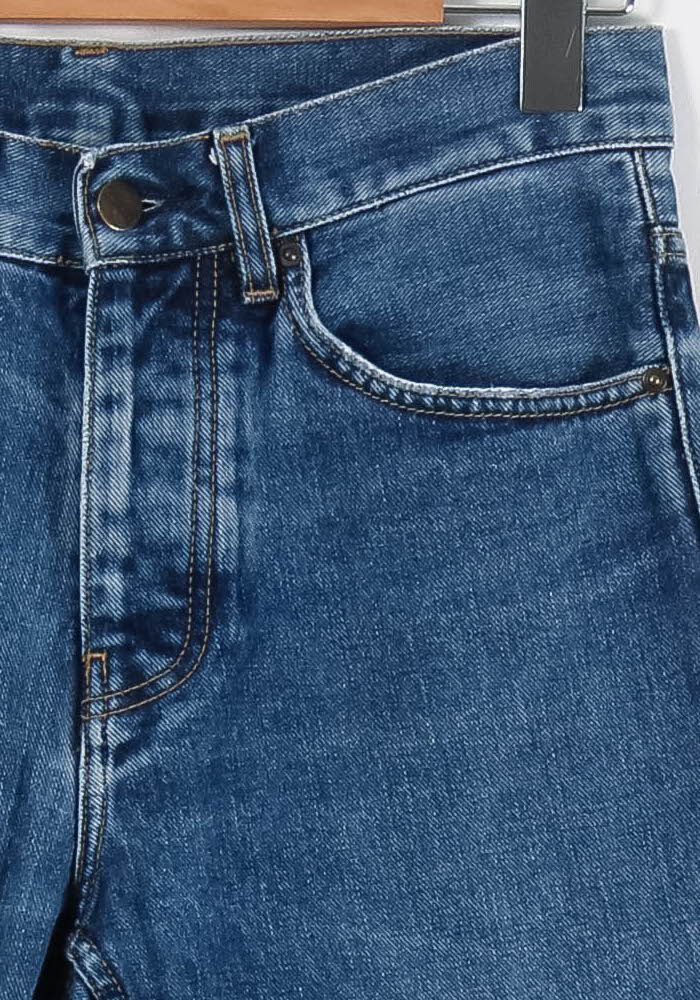 Cropped slim jeans with studs CARHARTT - SECONDE MAIN Blue