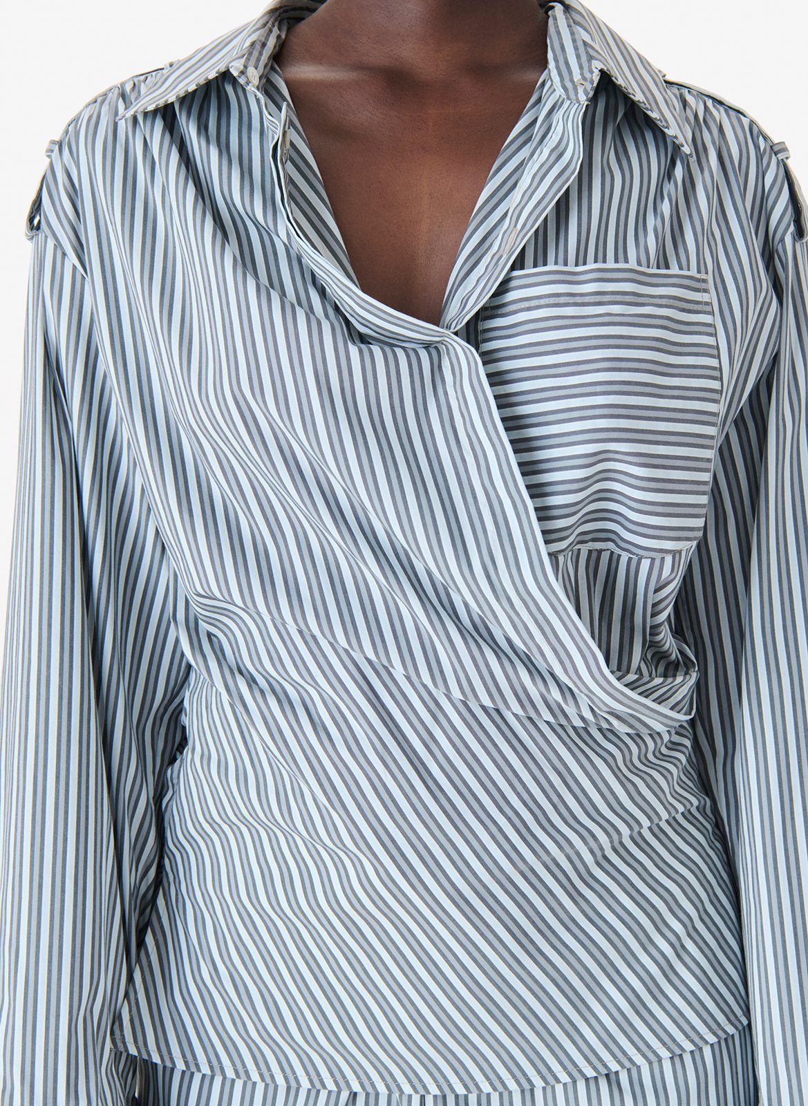 Striped fitted shirt IRO Blue