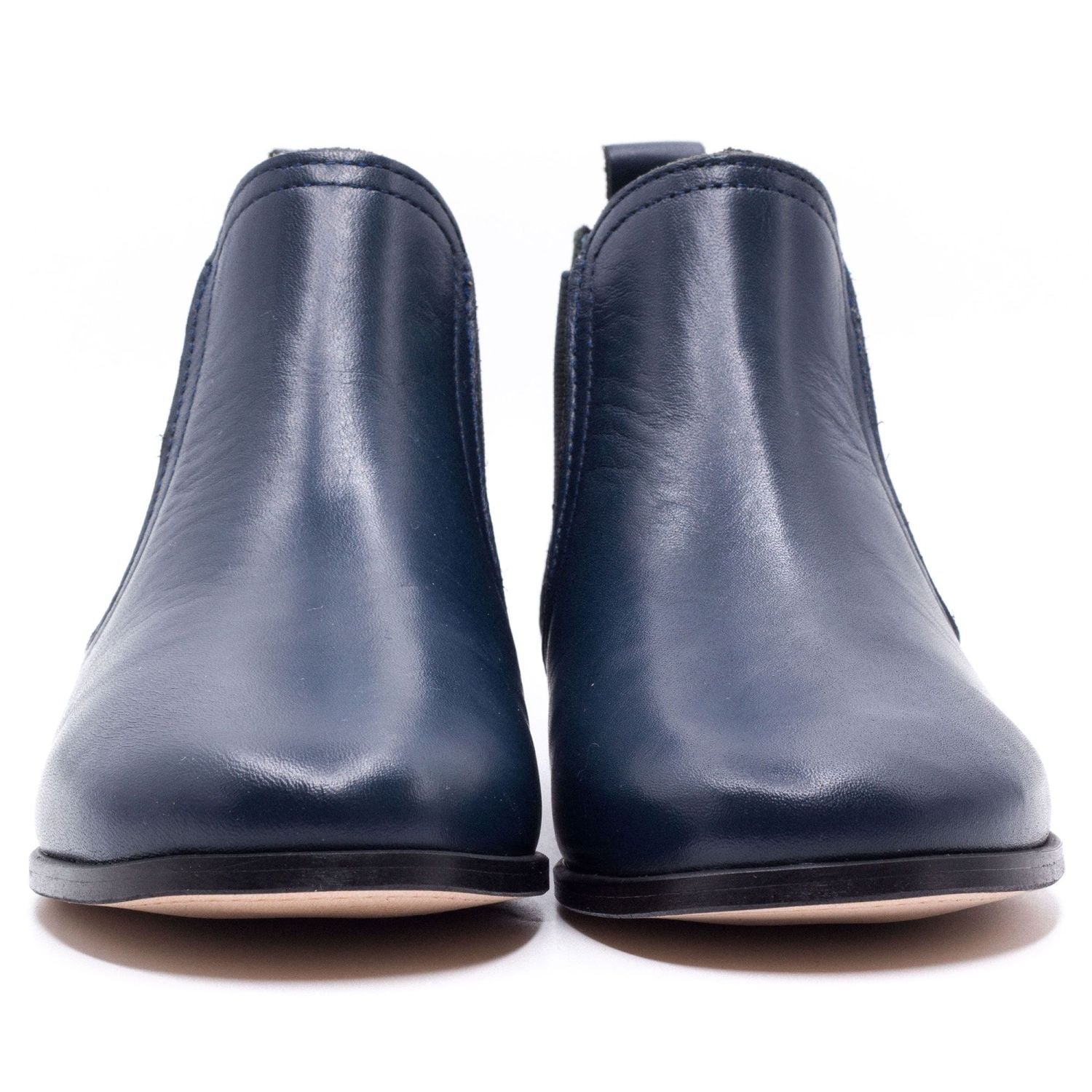 Chelsea boots cuir bleu marine Boni & Sidonie Bleu