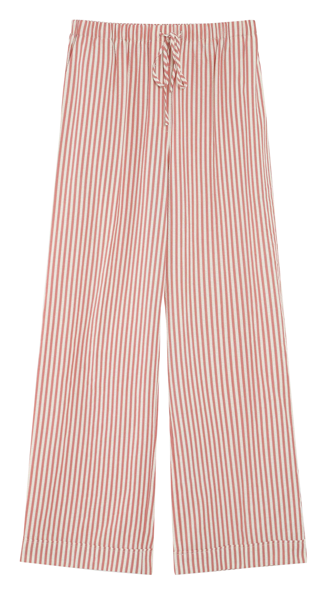 Pantalon large dn coton mélangé Rose