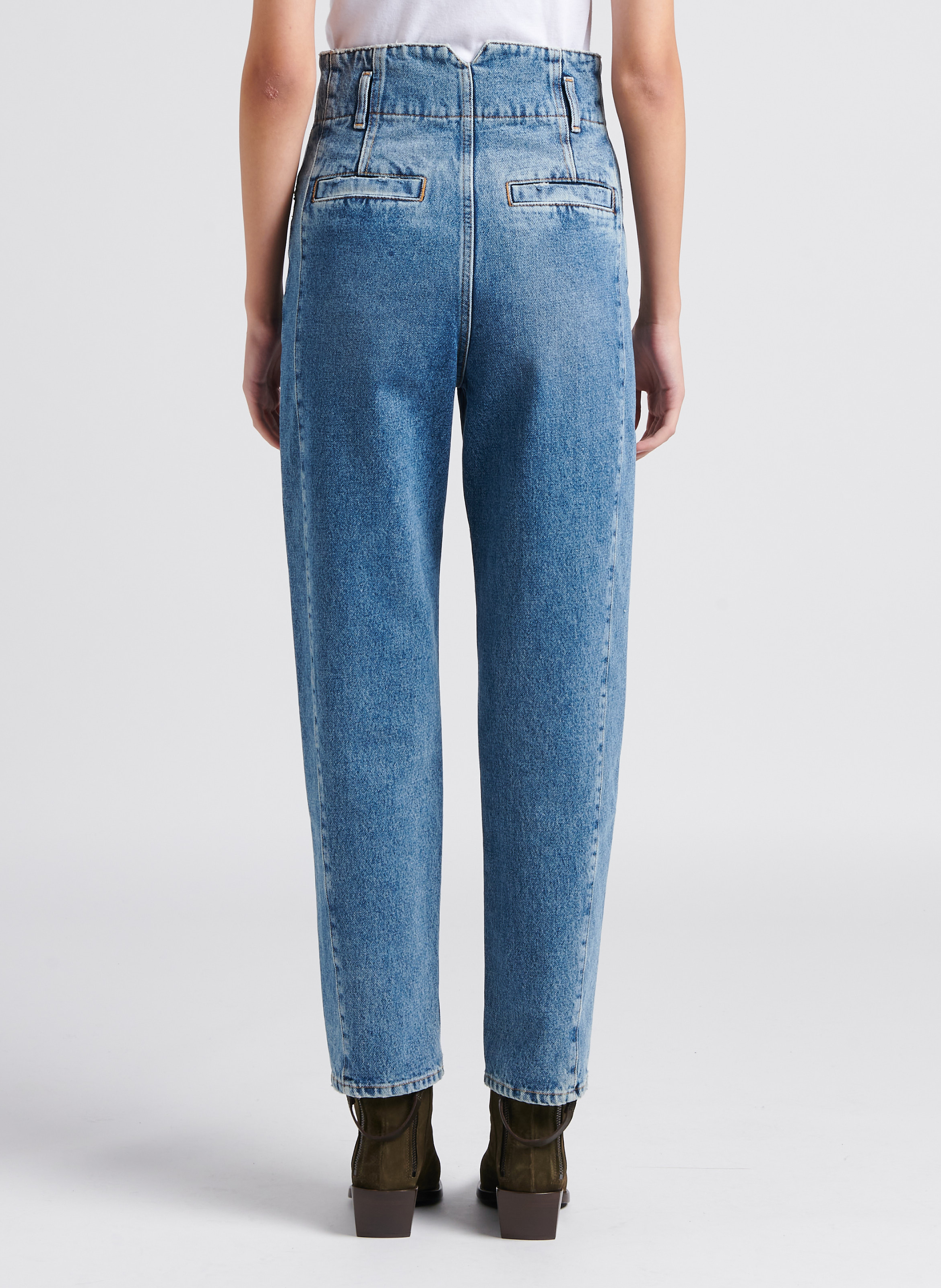 Jean droit en coton IRO Bleu