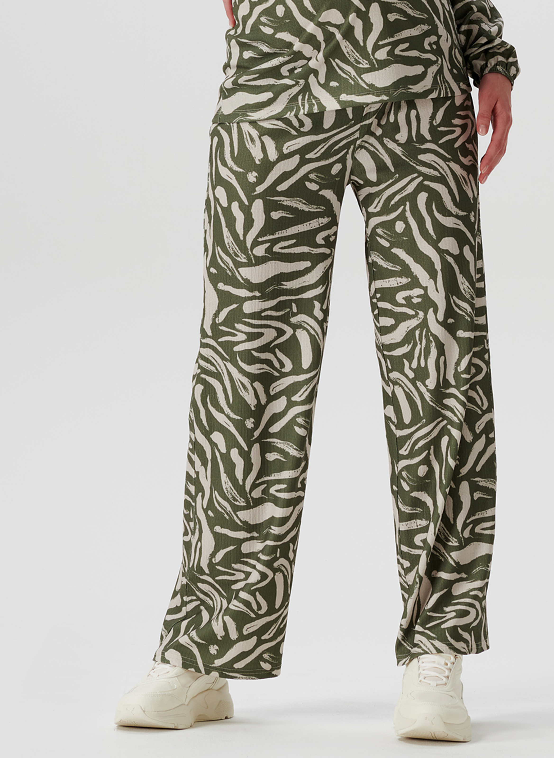 Pantalon droit imprimé de grossesse  SUPERMOM Kaki