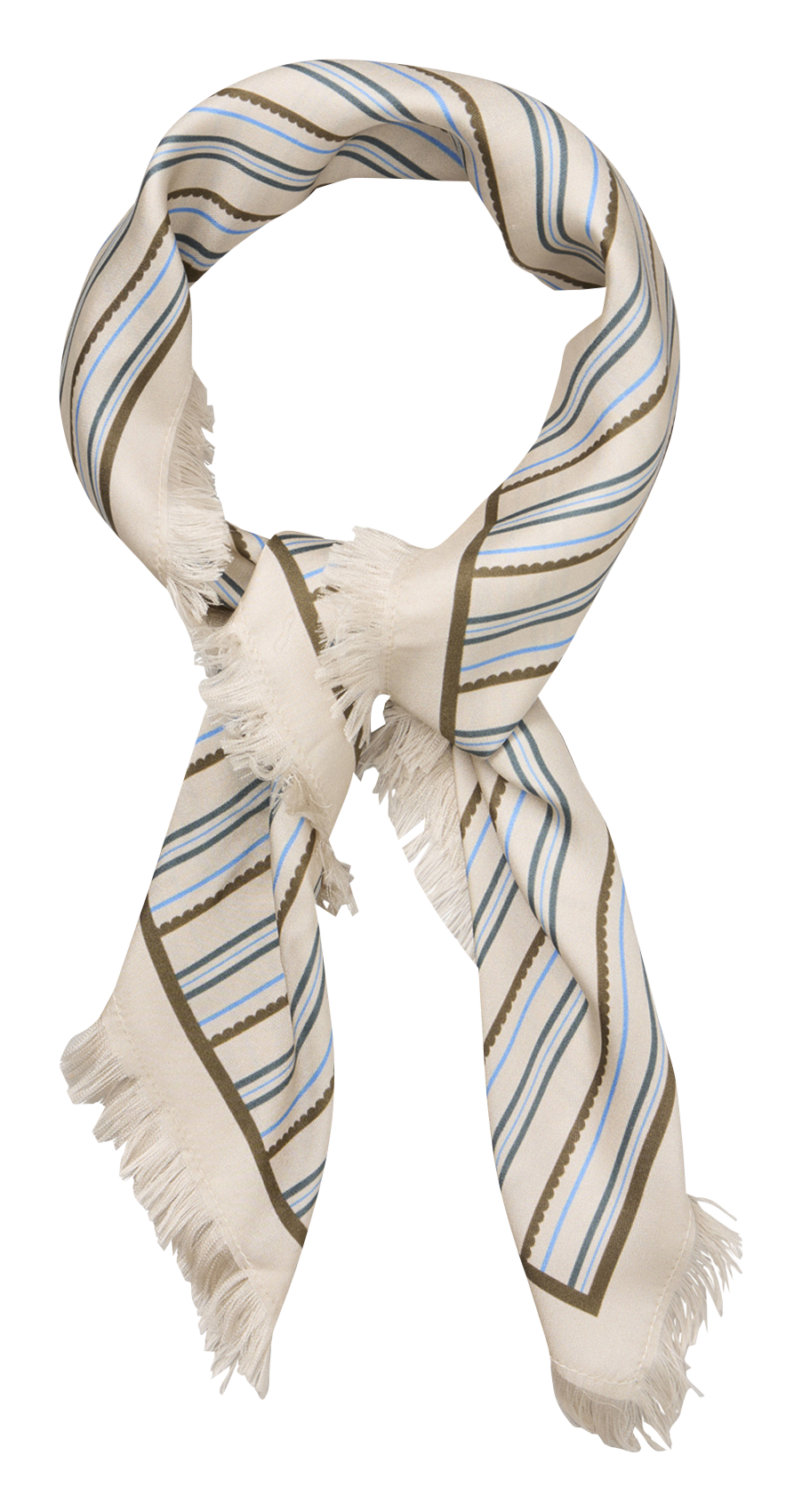 Foulard van zijde met print BECKSONDERGAARD Wit