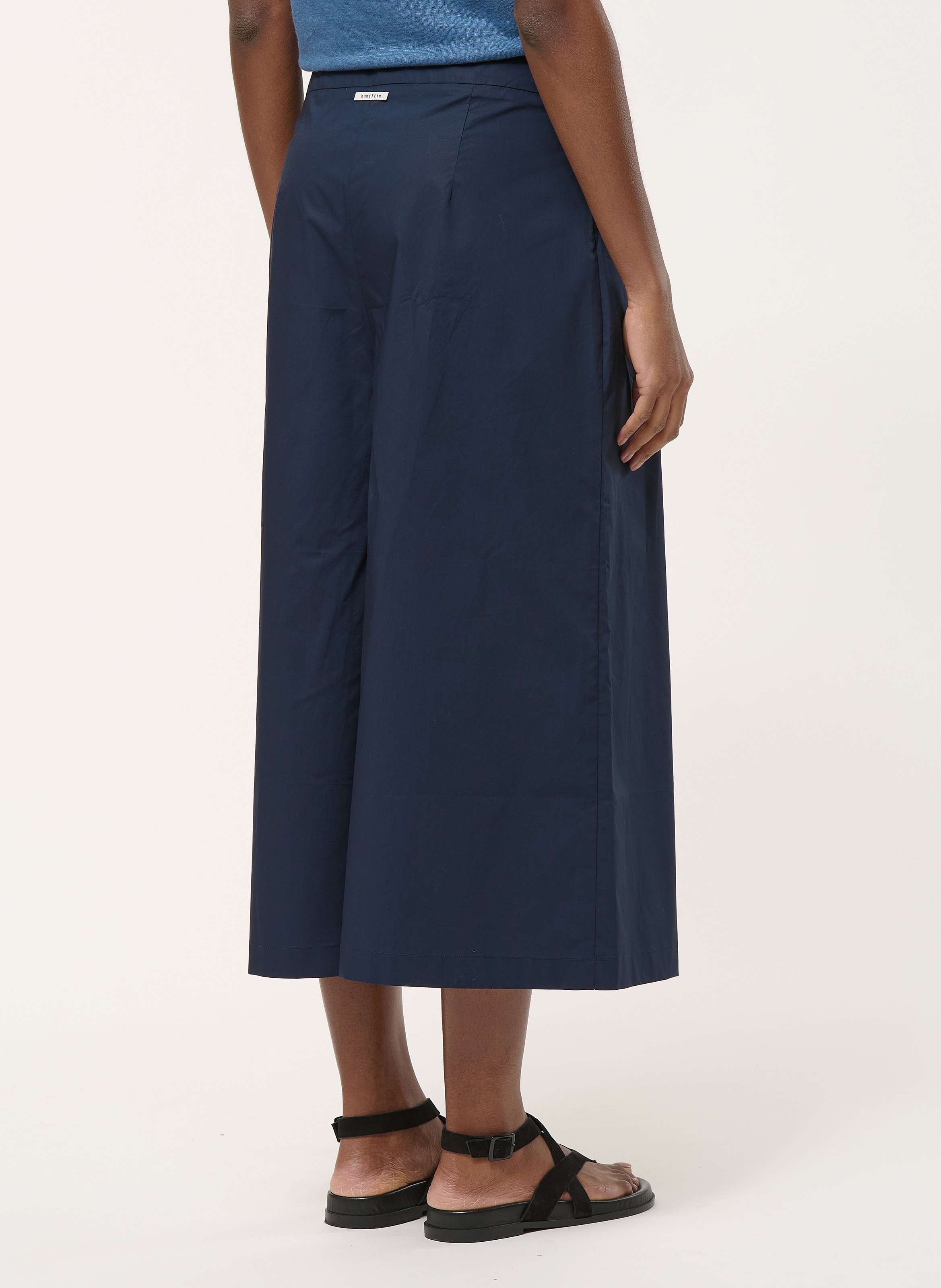 Pantalon 7/8ème en popeline de coton HUMILITY Bleu