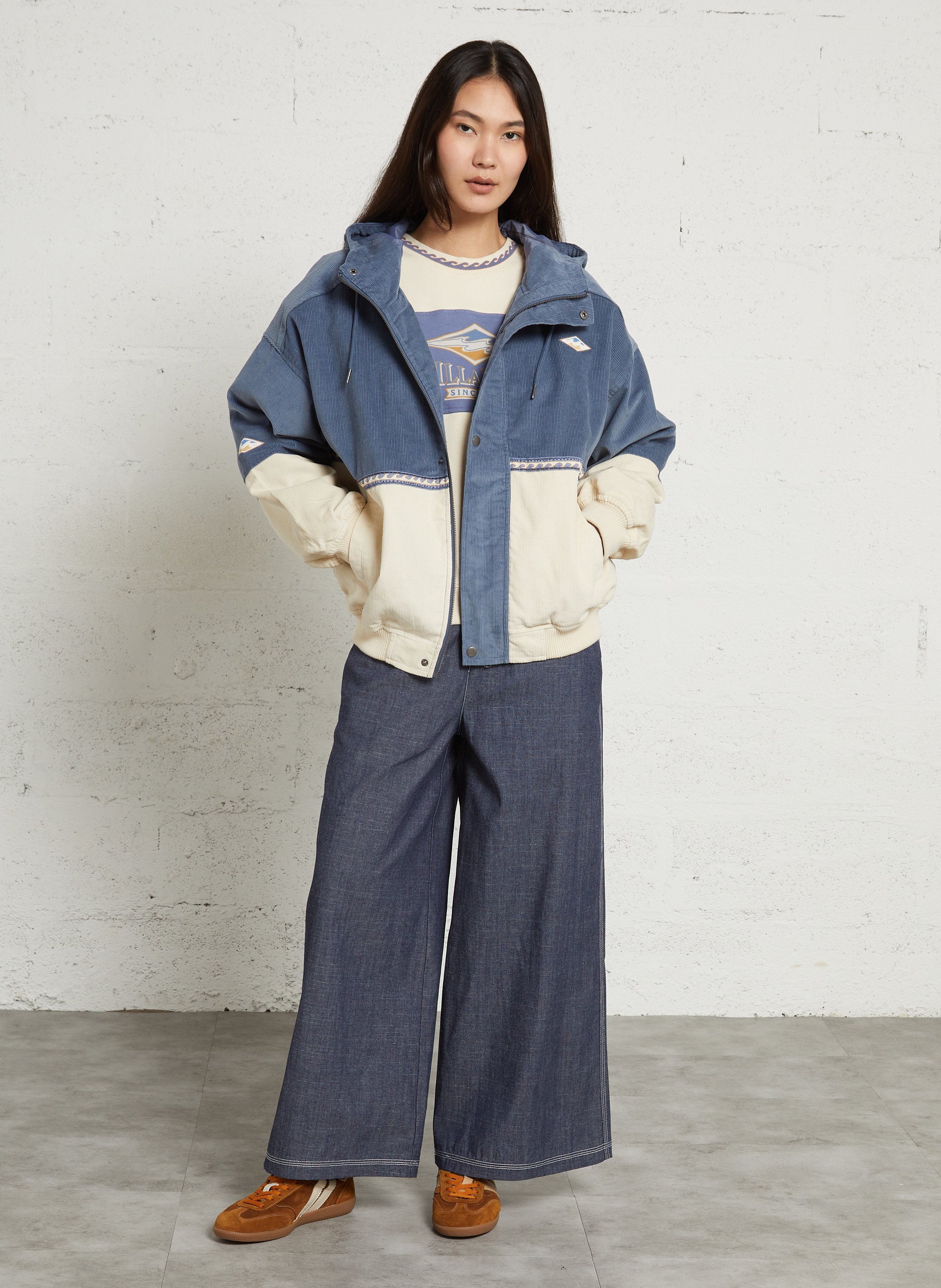 Oversize Rollkragenpullover aus Baumwolle BILLABONG Mehrfarbig