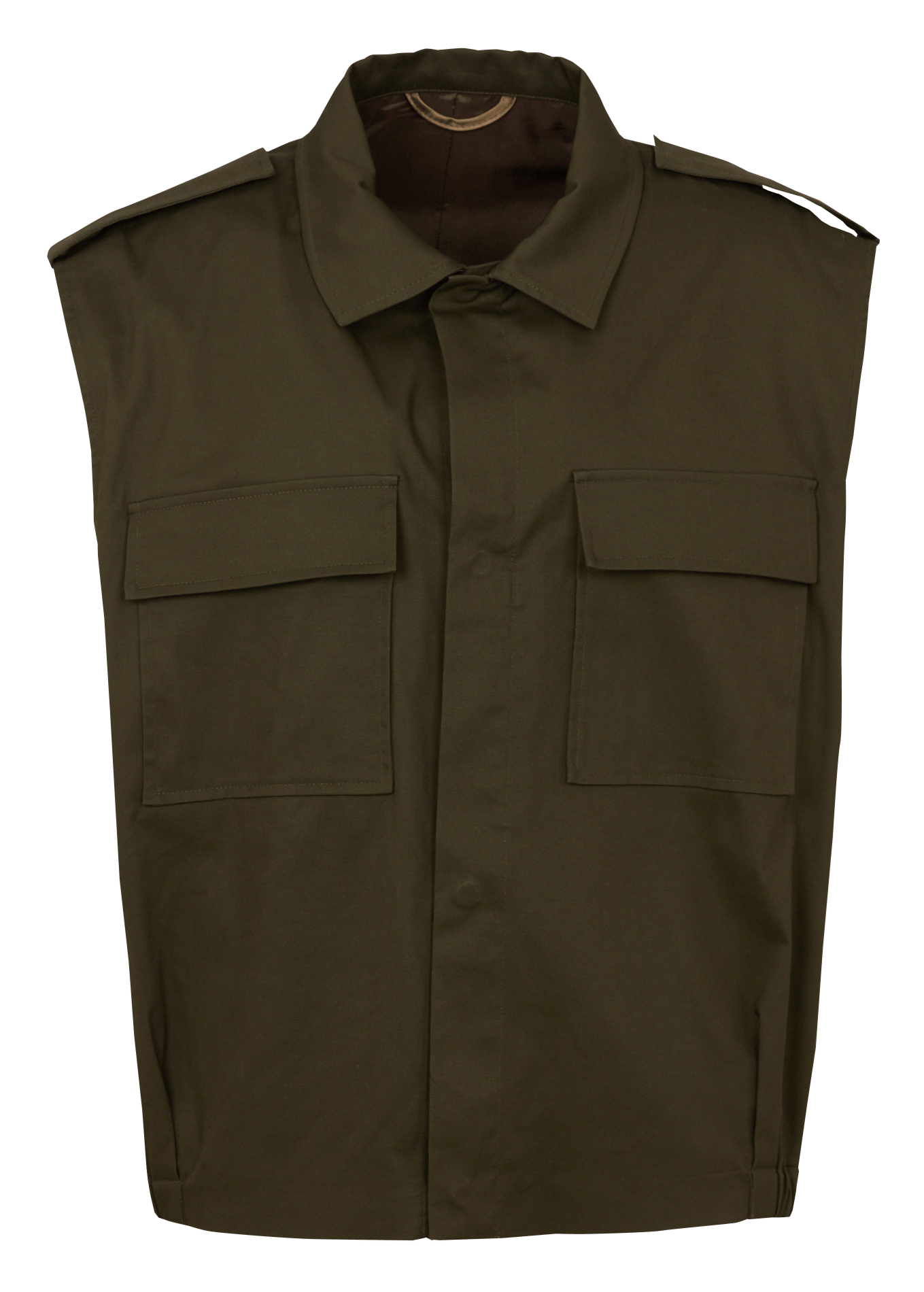 Sleeveless straight vest with pockets IMPERIAL Green