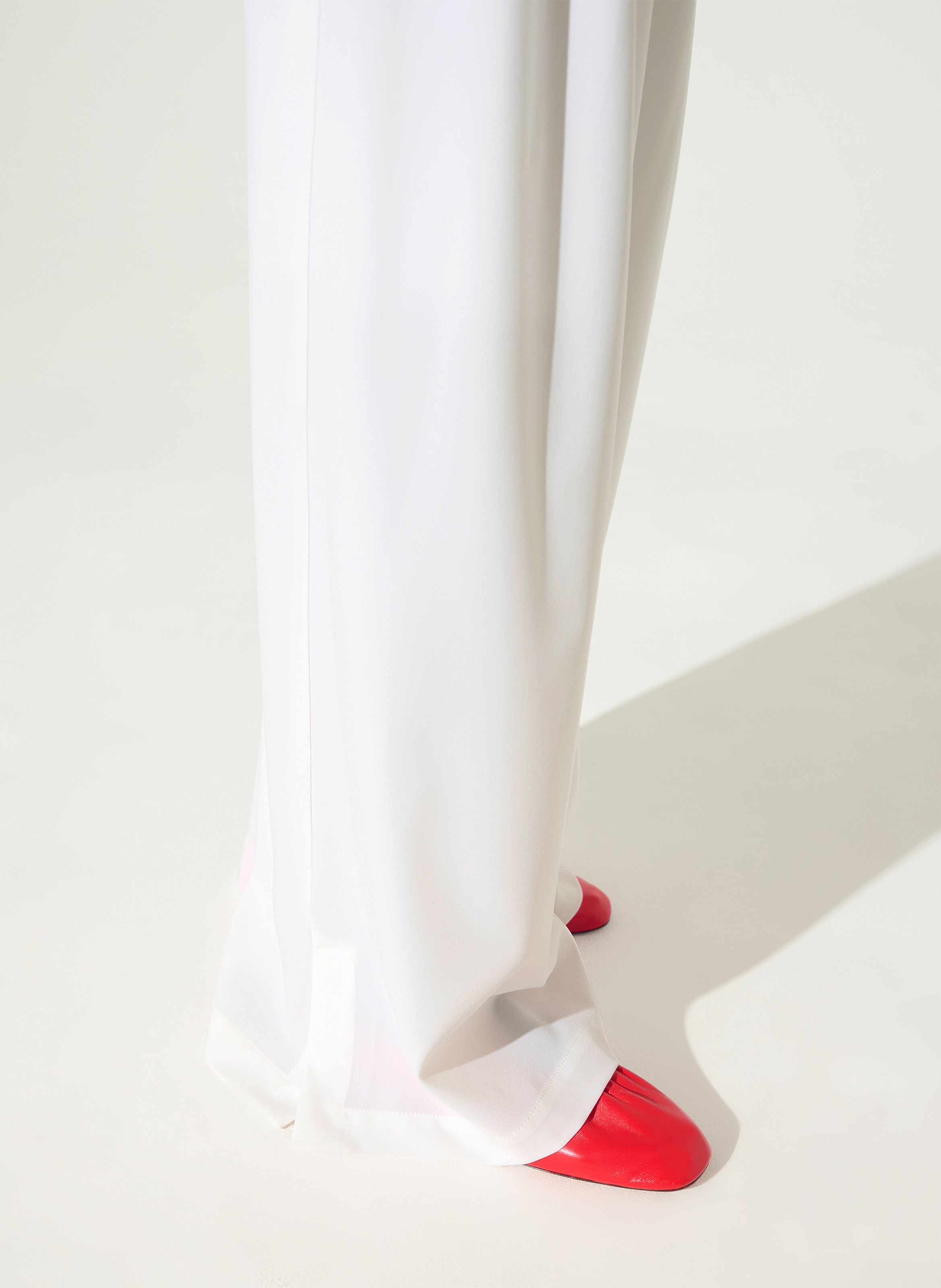 Pantalon large uni à pinces COTELAC ACOTE Blanc