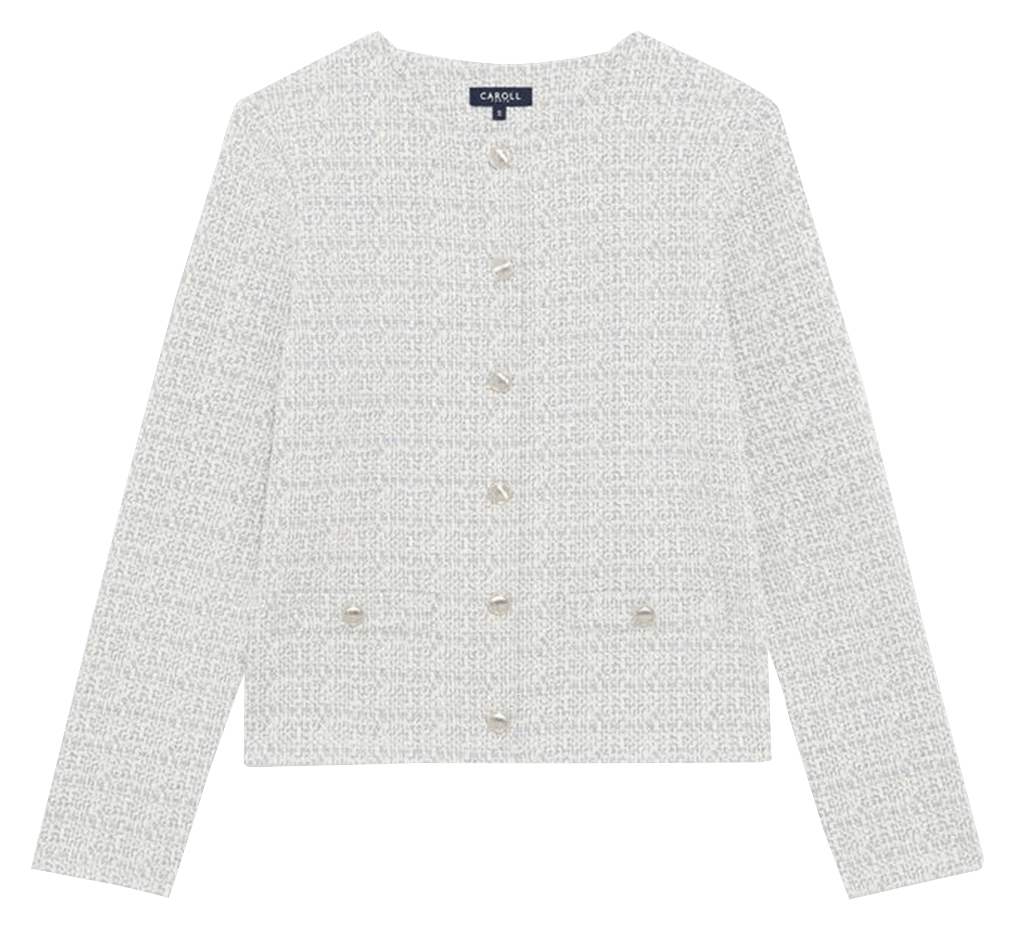 Veste droite col rond  CAROLL Bleu