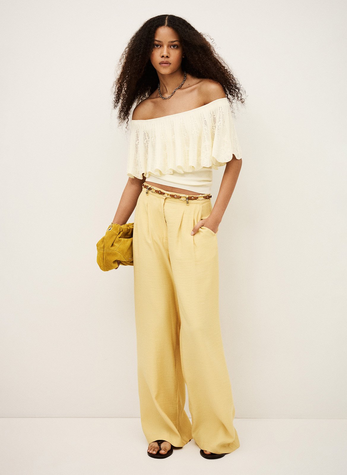 Wide trousers BA&SH Beige