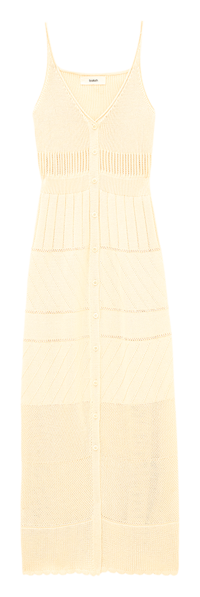 Robe longue droite à bretelles BA&SH Beige