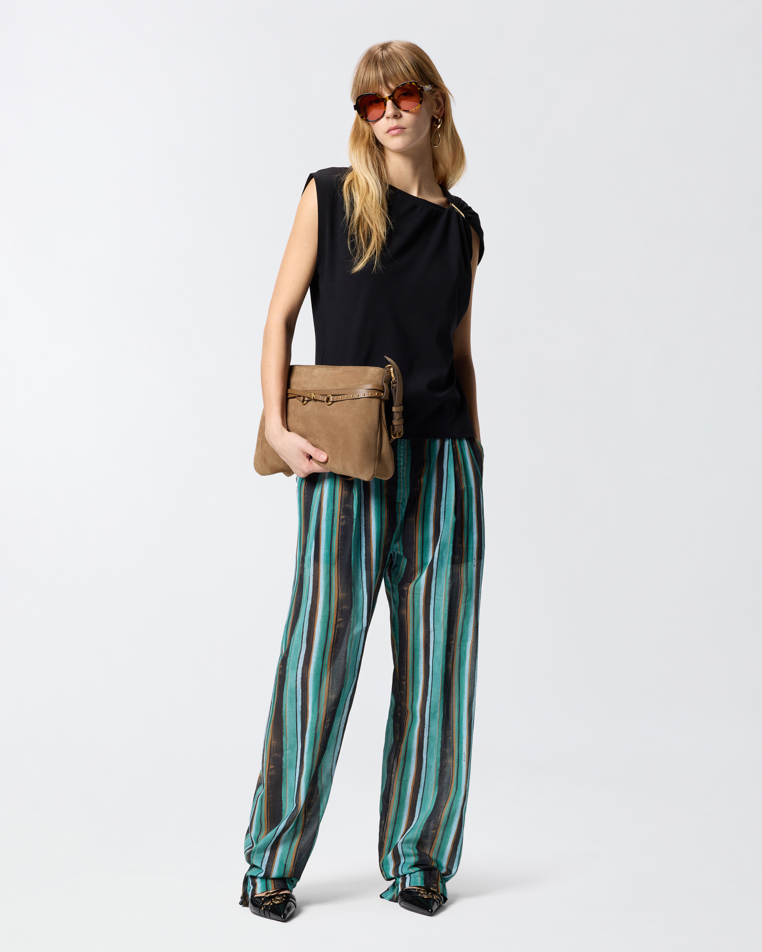 Top with golden detail PINKO Black